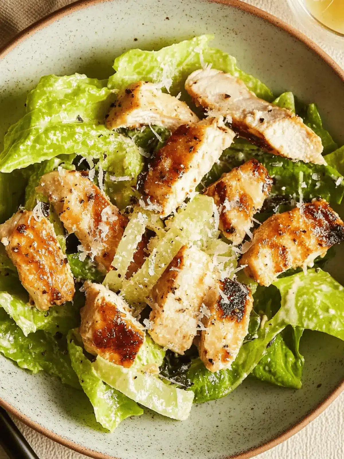 Savory Chicken Caesar Salad with Roasted Thighs Delight 4 Chicken Caesar Salad
