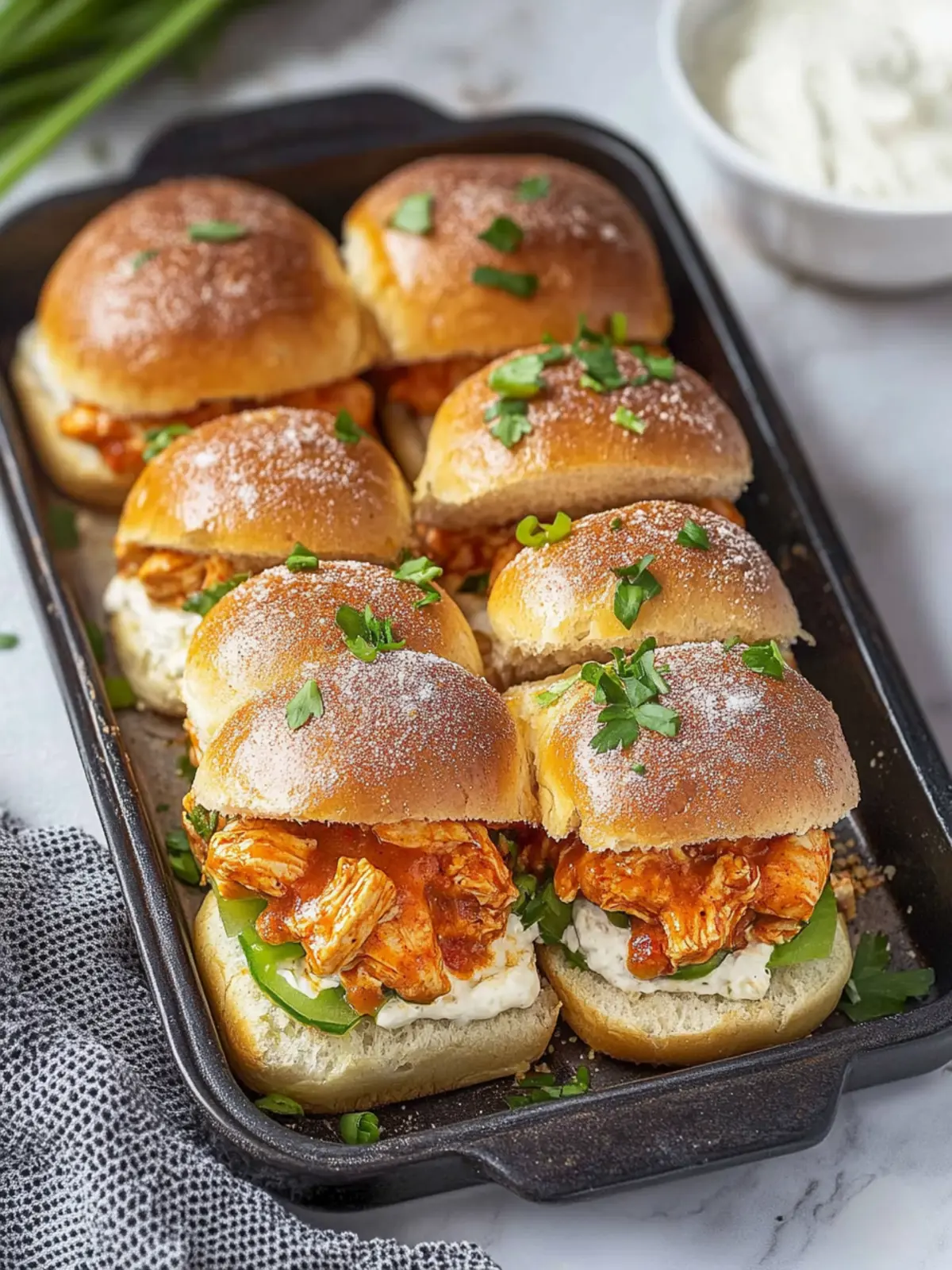 Buffalo Chicken Sliders: Your New Family Game Day Favorite 4 Buffalo Chicken Sliders