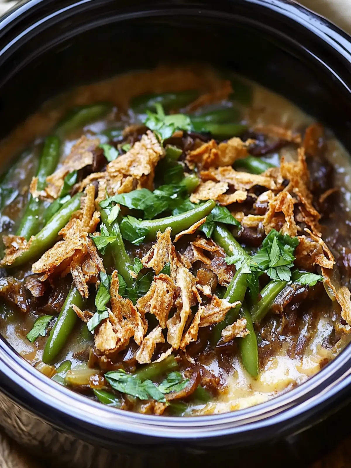 Crockpot Green Bean Casserole: Effortless Comfort Food Delight 4 Crockpot Green Bean Casserole