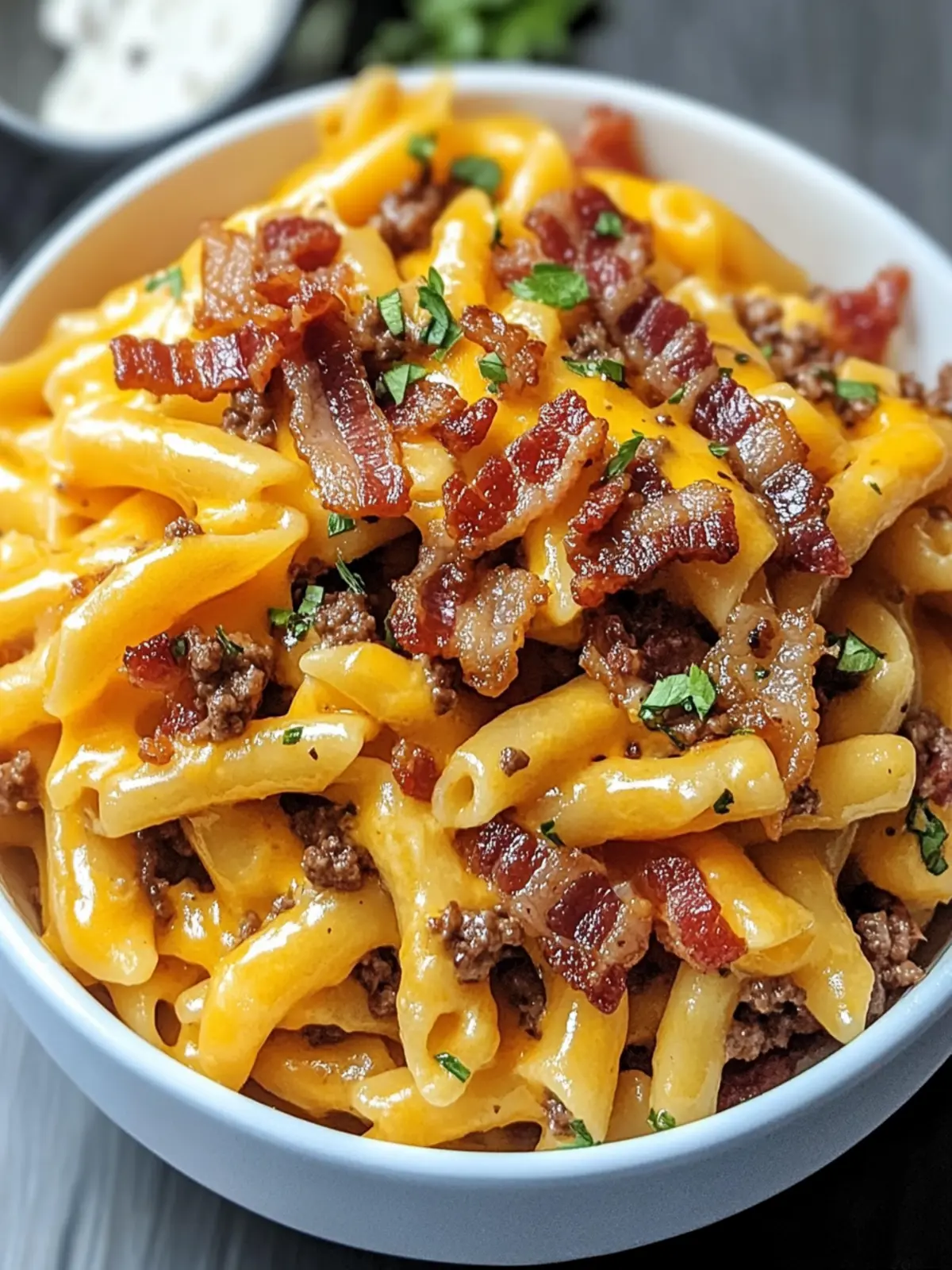 Loaded Bacon Cheeseburger Pasta: Comfort Food in 30 Minutes 2 Loaded Bacon Cheeseburger Pasta