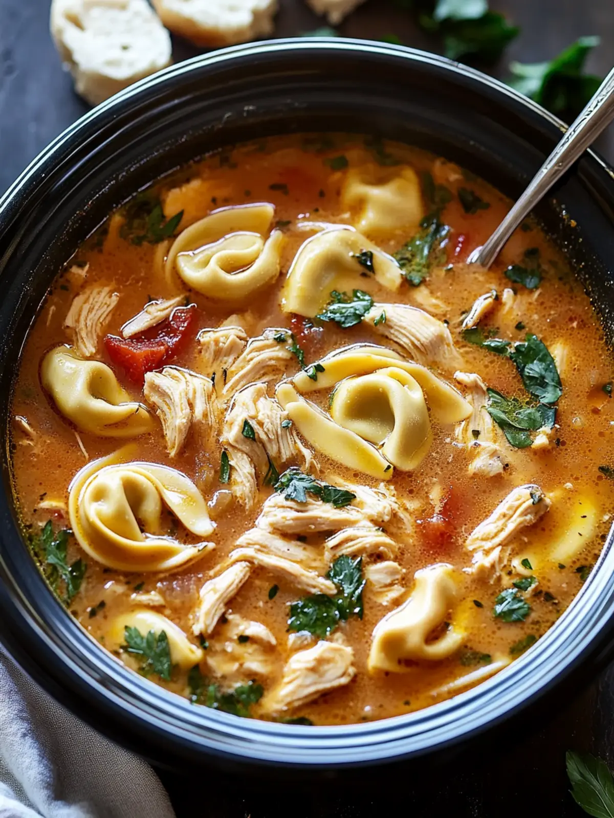 Crockpot Tortellini Chicken Soup for Ultimate Comfort Tonight 3 Crockpot Tortellini Chicken Soup