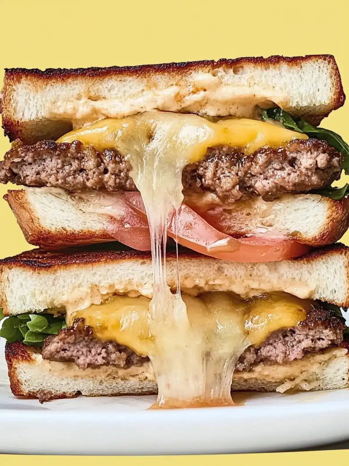 Delicious Patty Melts with Sweet Caramelized Onions 2 Patty Melts