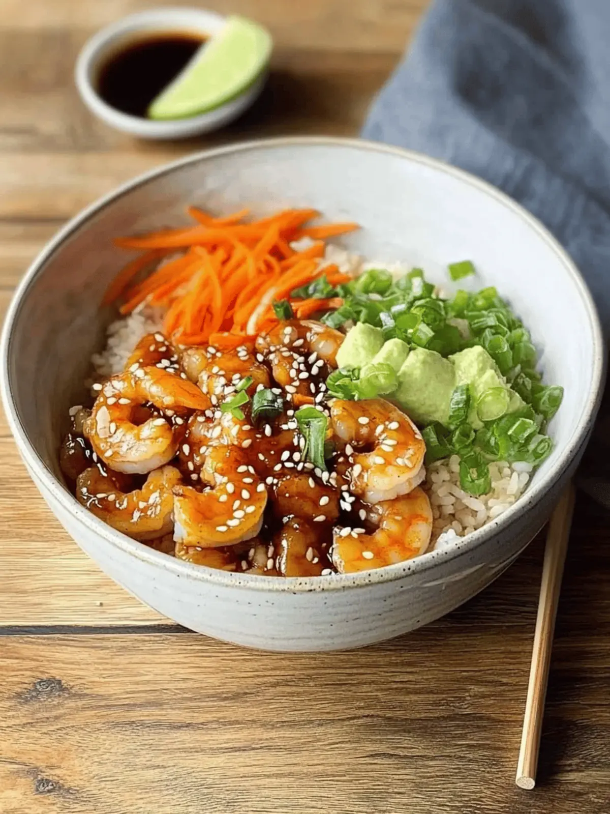 Savor Sticky Prawn Rice Bowls with Sweet Honey Chili Sauce 4 Sticky Prawn Rice Bowls