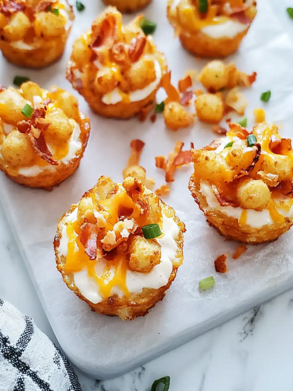 Loaded Tater Tot Cups: Easy Cheesy Bacon Bite-Sized Treats 2 Loaded Tater Tot Cups