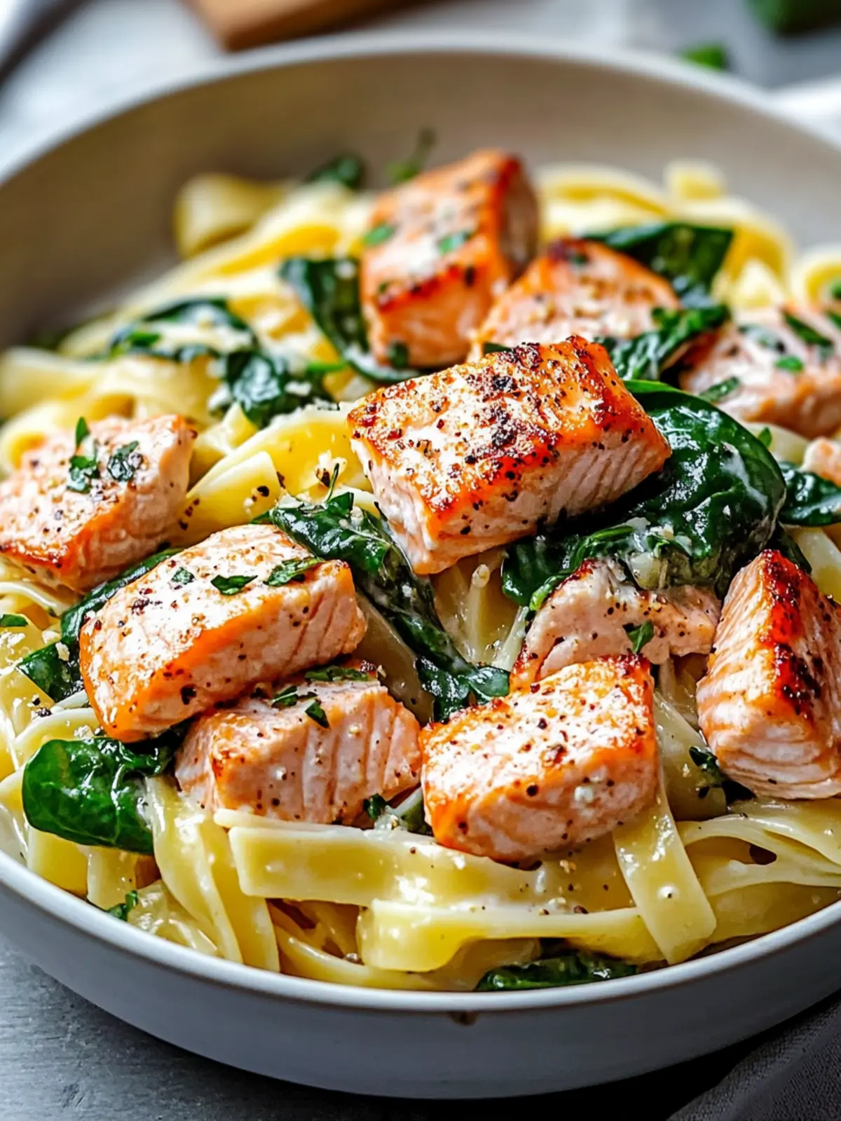 Delicious Salmon Spinach Pasta in Just 30 Minutes 4 Salmon Spinach Pasta