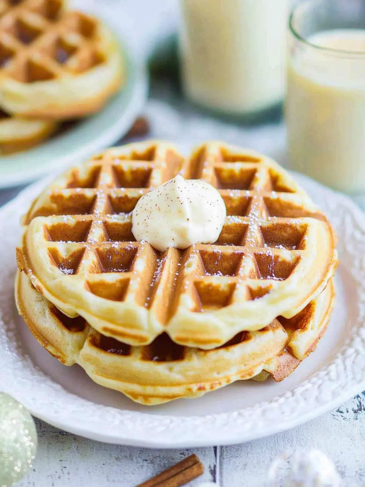 Cozy Up with Easy Eggnog Waffles for a Festive Breakfast 2 Easy Eggnog Waffles