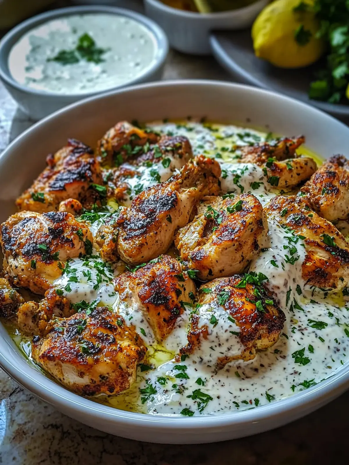 Savor Turkish Chicken with Creamy White Sauce in 30 Minutes 3 Turkish Chicken with Creamy White Sauce