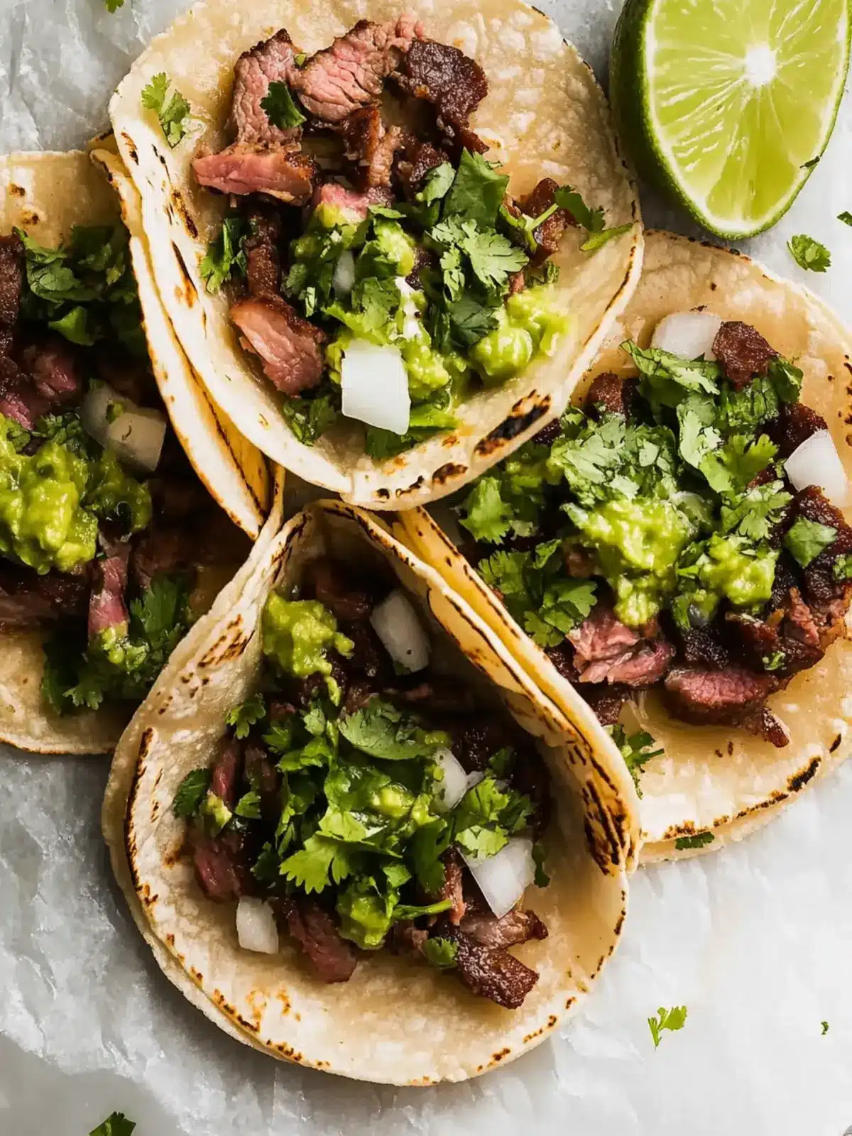 Mouthwatering Carne Asada Tacos with Flavorful Flank Steak 4 Carne Asada Tacos