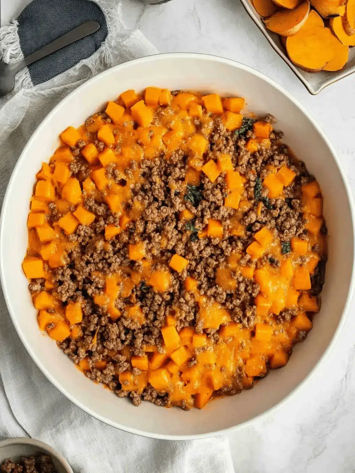 Ground Beef and Sweet Potatoes: Cozy One-Pan Delight 4 Ground Beef and Sweet Potatoes