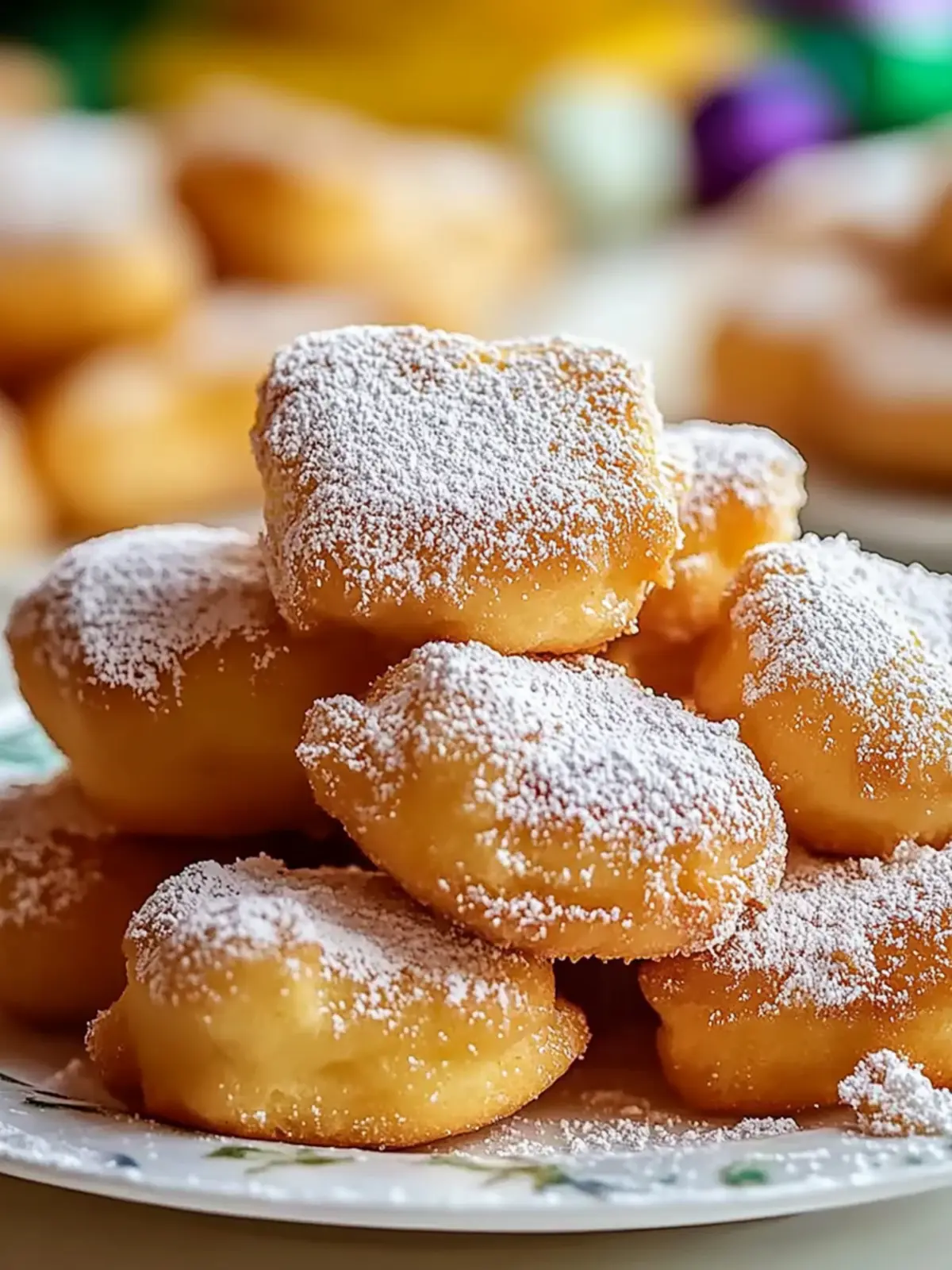 Melt-in-Your-Mouth Beignets Happy Mardi Gras Magic 4 Beignets Happy Mardi Gras