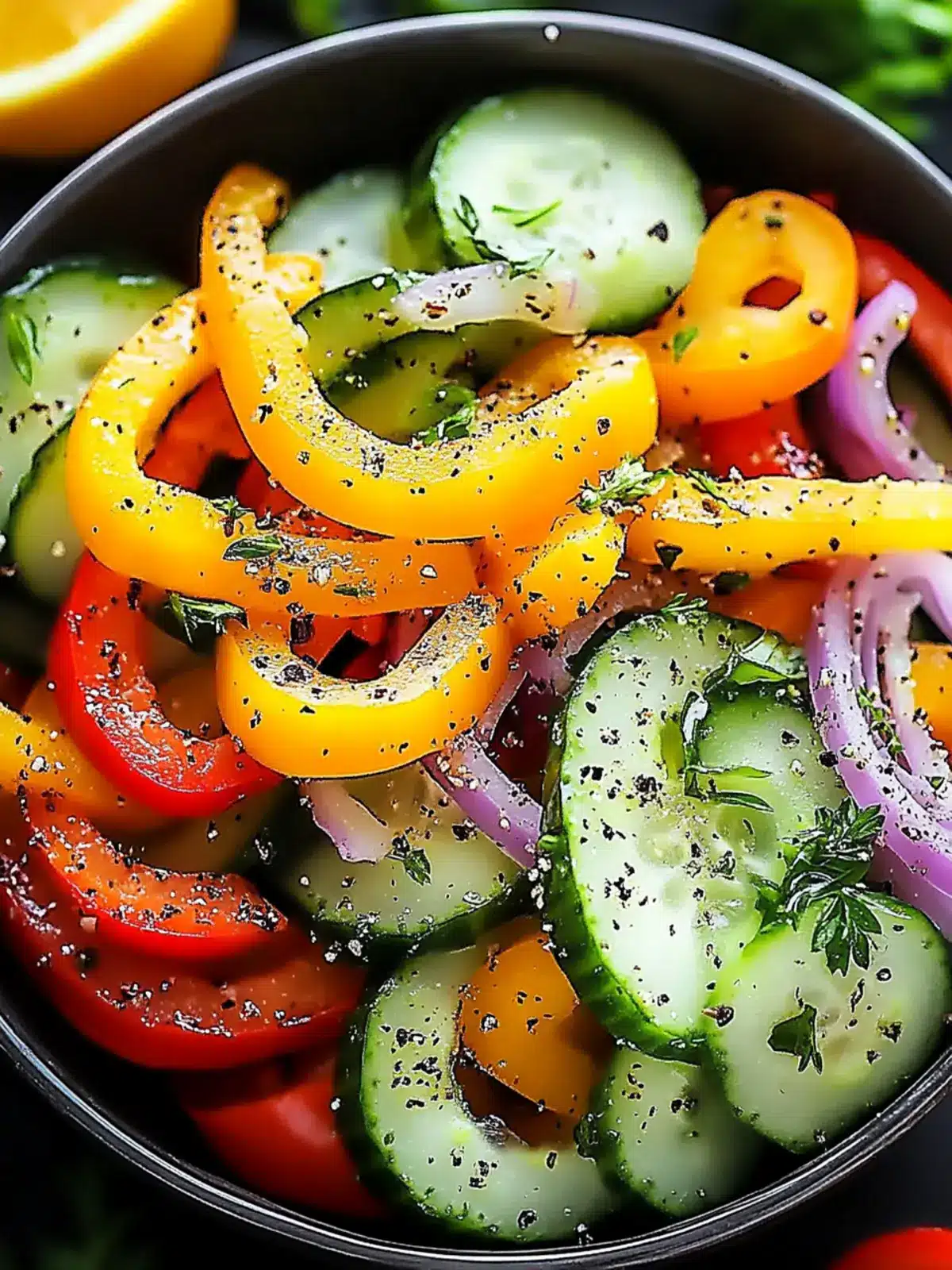 Crisp Cucumber Sweet Pepper Salad for a Quick Healthy Boost 3 Cucumber Sweet Pepper Salad