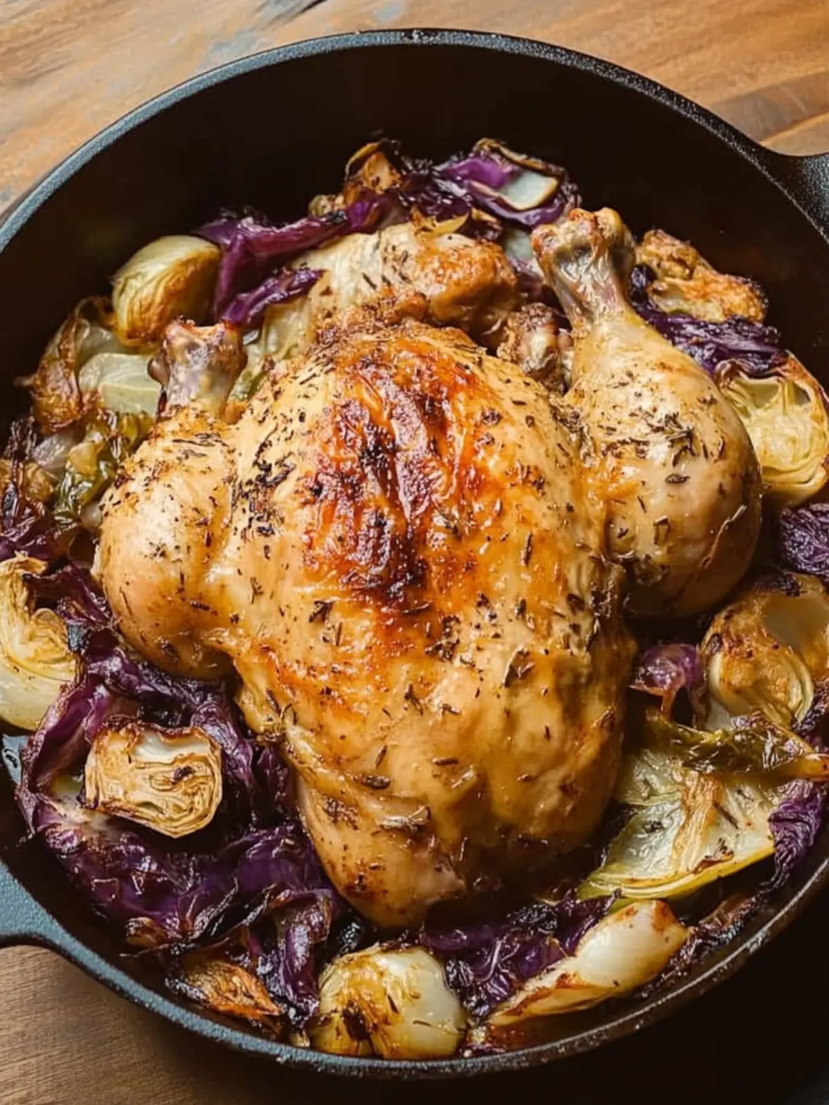 Savory Apple Cider Baked Chicken and Cabbage in One Pot 4 Apple Cider Baked Chicken and Cabbage