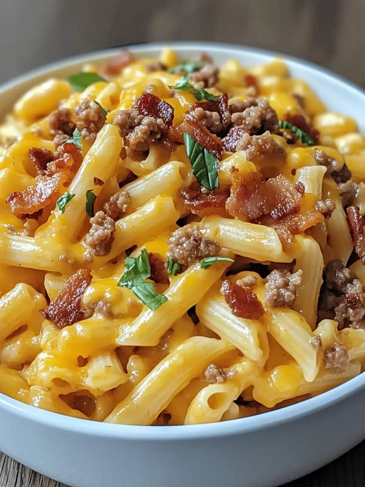 Loaded Bacon Cheeseburger Pasta: Comfort Food in 30 Minutes 4 Loaded Bacon Cheeseburger Pasta