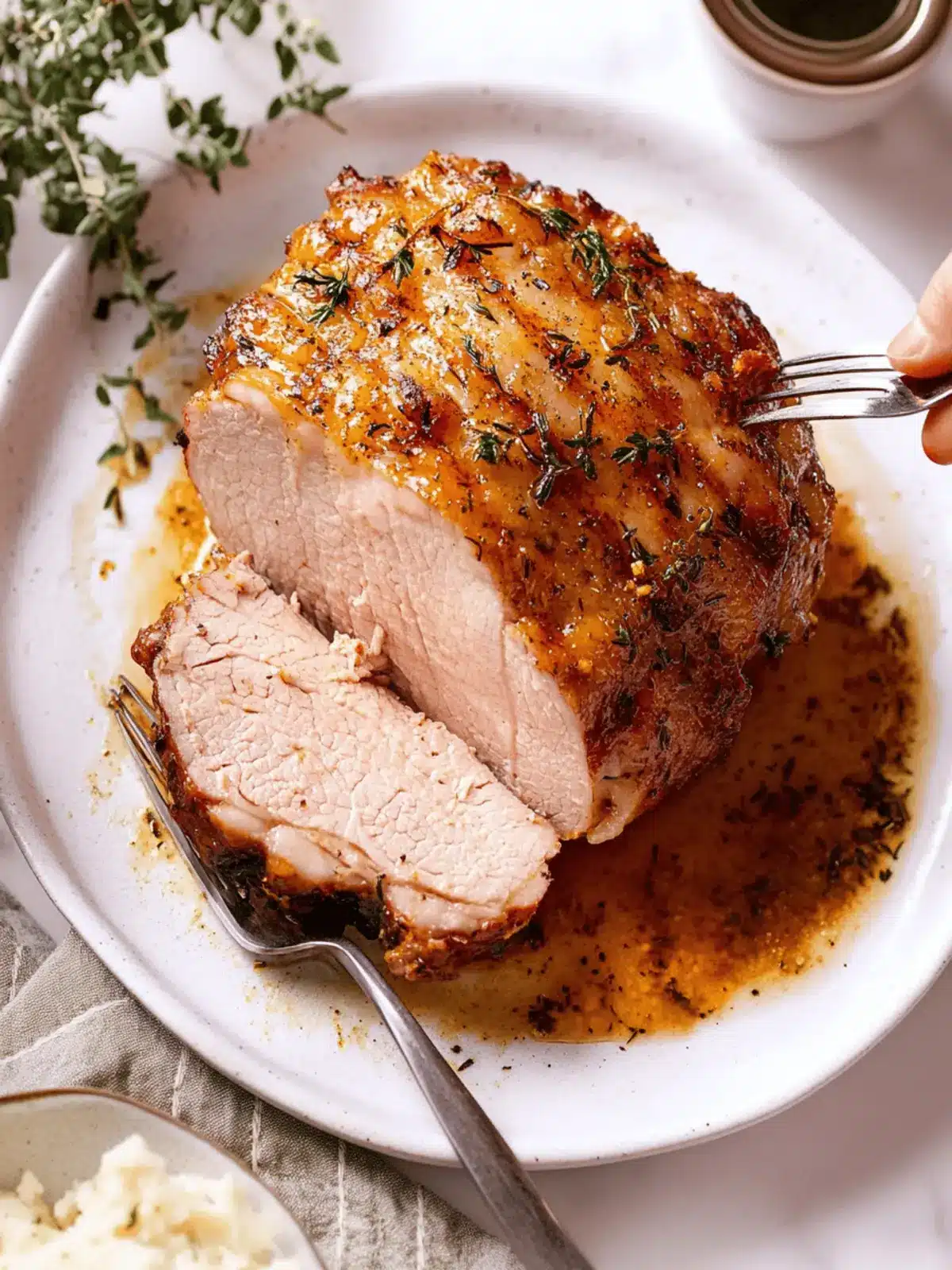 Juicy Roast Pork Loin Recipe with Creamy Mustard Sauce 4 Roast Pork Loin Recipe