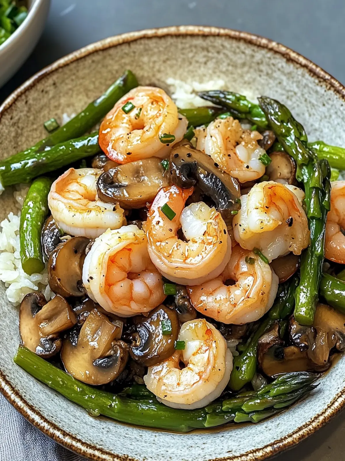 Savory Shrimp and Asparagus Stir-Fry with Mushrooms in 20 Min 2 Shrimp and Asparagus Stir-Fry with Mushrooms