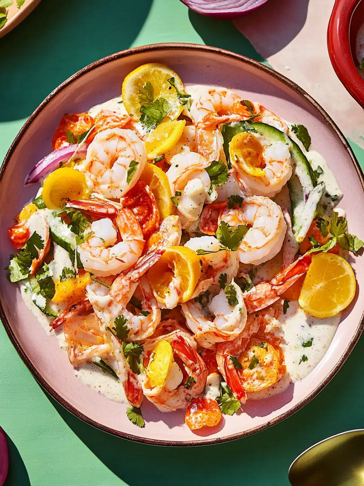 Creamy Coconutty Shrimp Salad with Crunchy Tortilla Twist 2 Creamy Coconutty Shrimp Salad