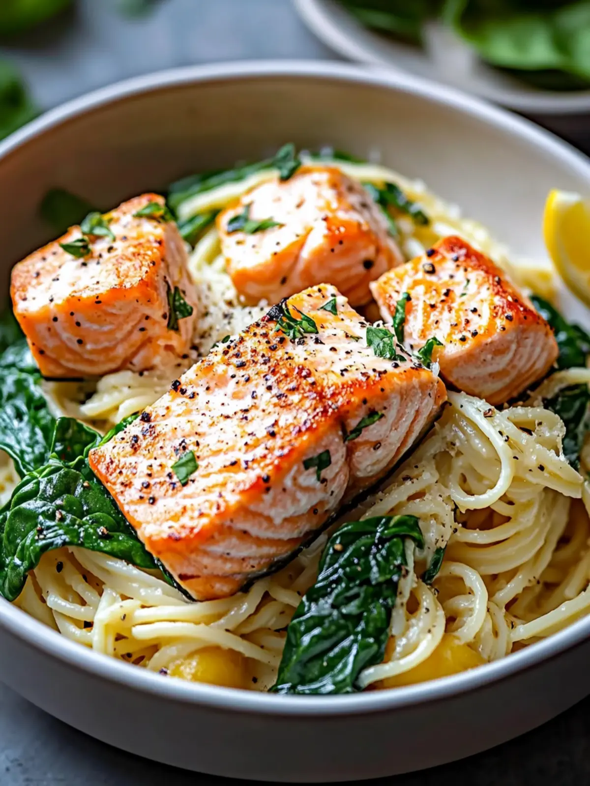 Delicious Salmon Spinach Pasta in Just 30 Minutes 3 Salmon Spinach Pasta