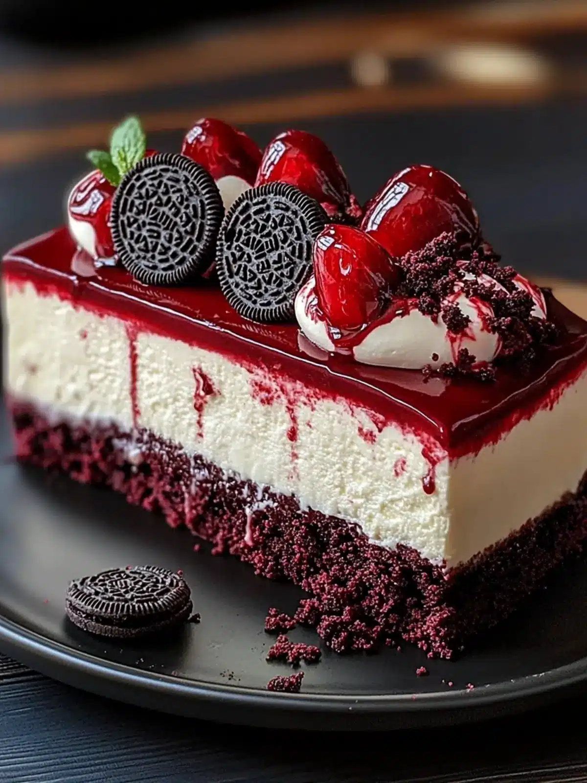 Irresistible Red Velvet Oreo Cheesecake for Ultimate Delight 4 Red Velvet Oreo Cheesecake