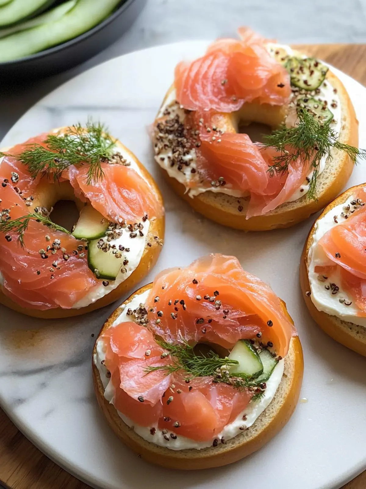 Flavor-Packed Lox Bagel: Smoked Salmon with Cream Cheese Delight 2 Lox Bagel - Smoked Salmon Bagel with Cream Cheese