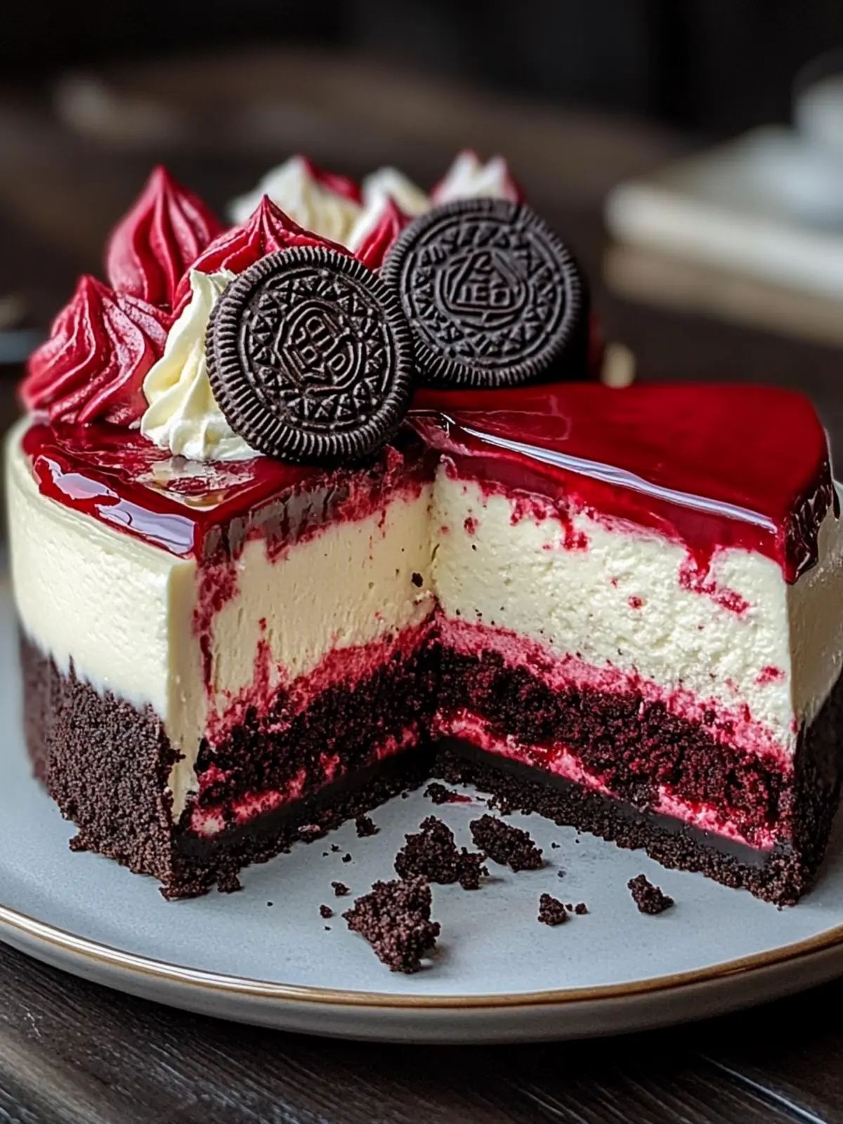 Irresistible Red Velvet Oreo Cheesecake for Ultimate Delight 2 Red Velvet Oreo Cheesecake