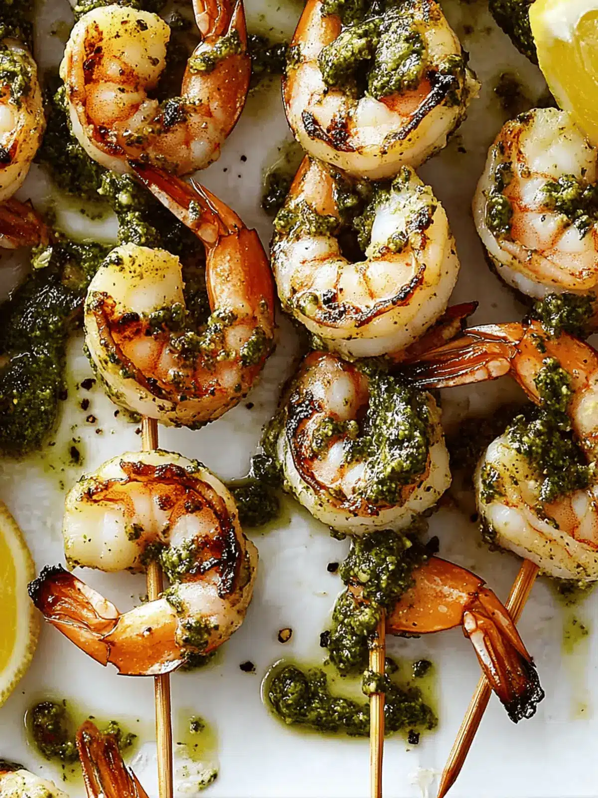 Pesto Shrimp Skewers: A Fresh Taste of Summer Bliss 4 Pesto Shrimp Skewers