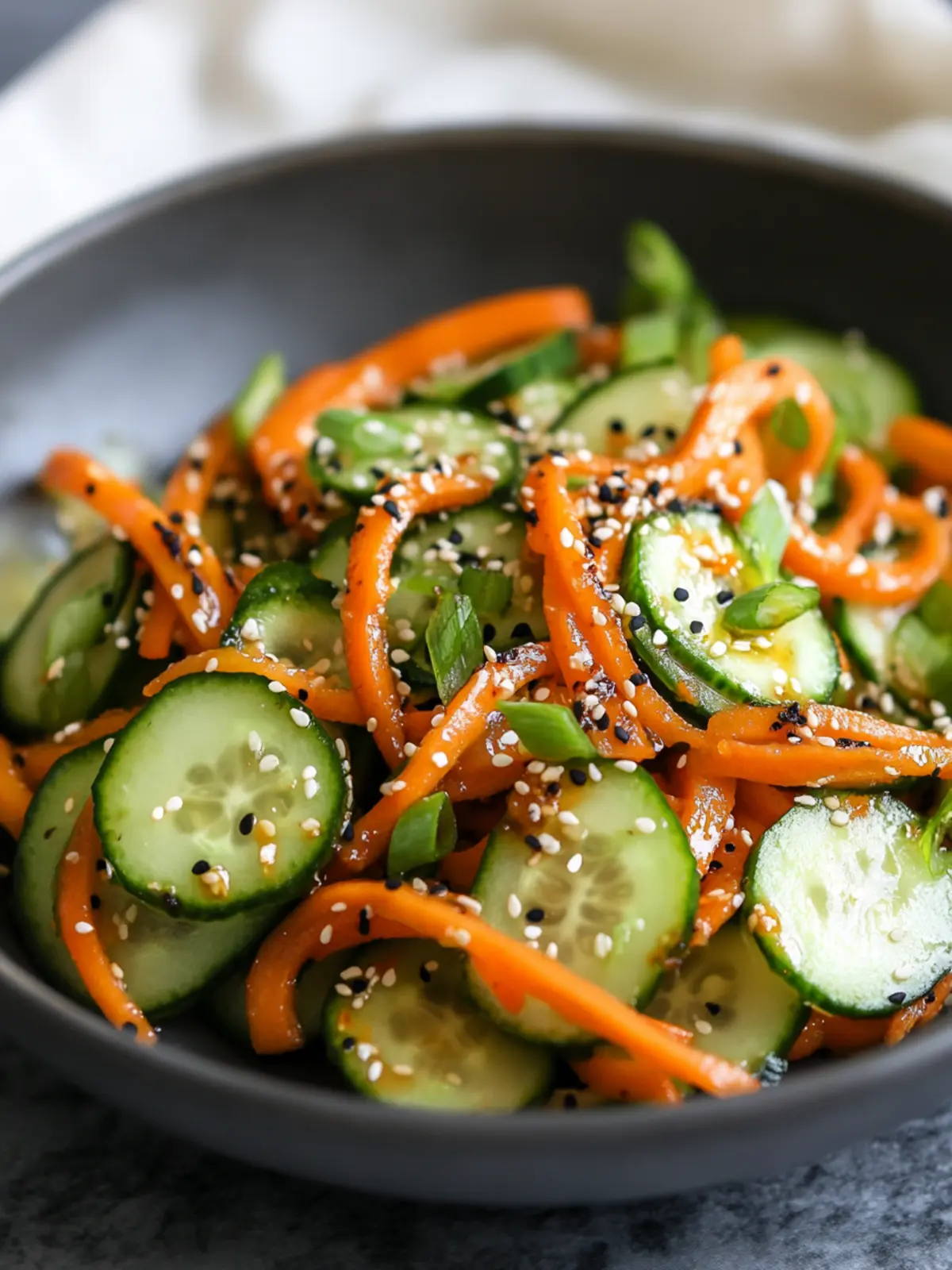 Bright and Crunchy Asian Cucumber and Carrot Salad Recipe 4 Asian Cucumber and Carrot Salad