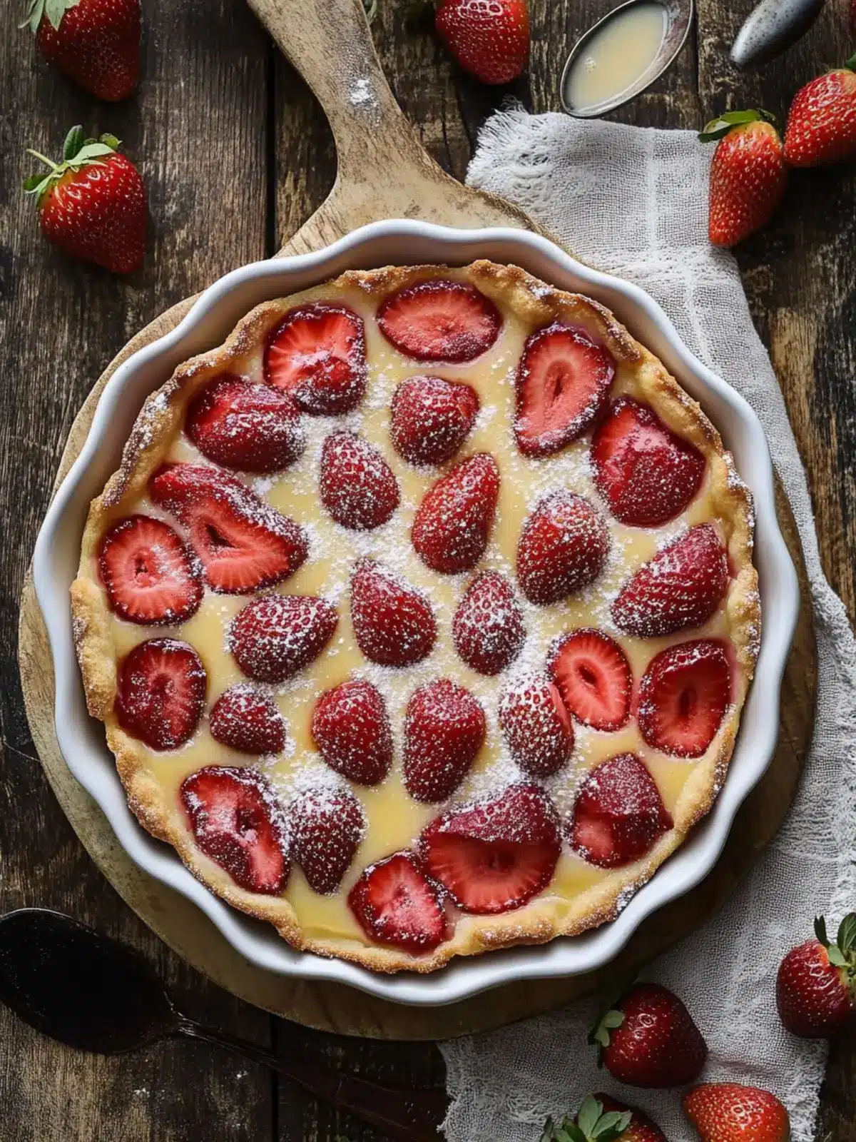 Irresistible Strawberry Flaugnarde: A Slice of French Bliss 2 Strawberry Flaugnarde