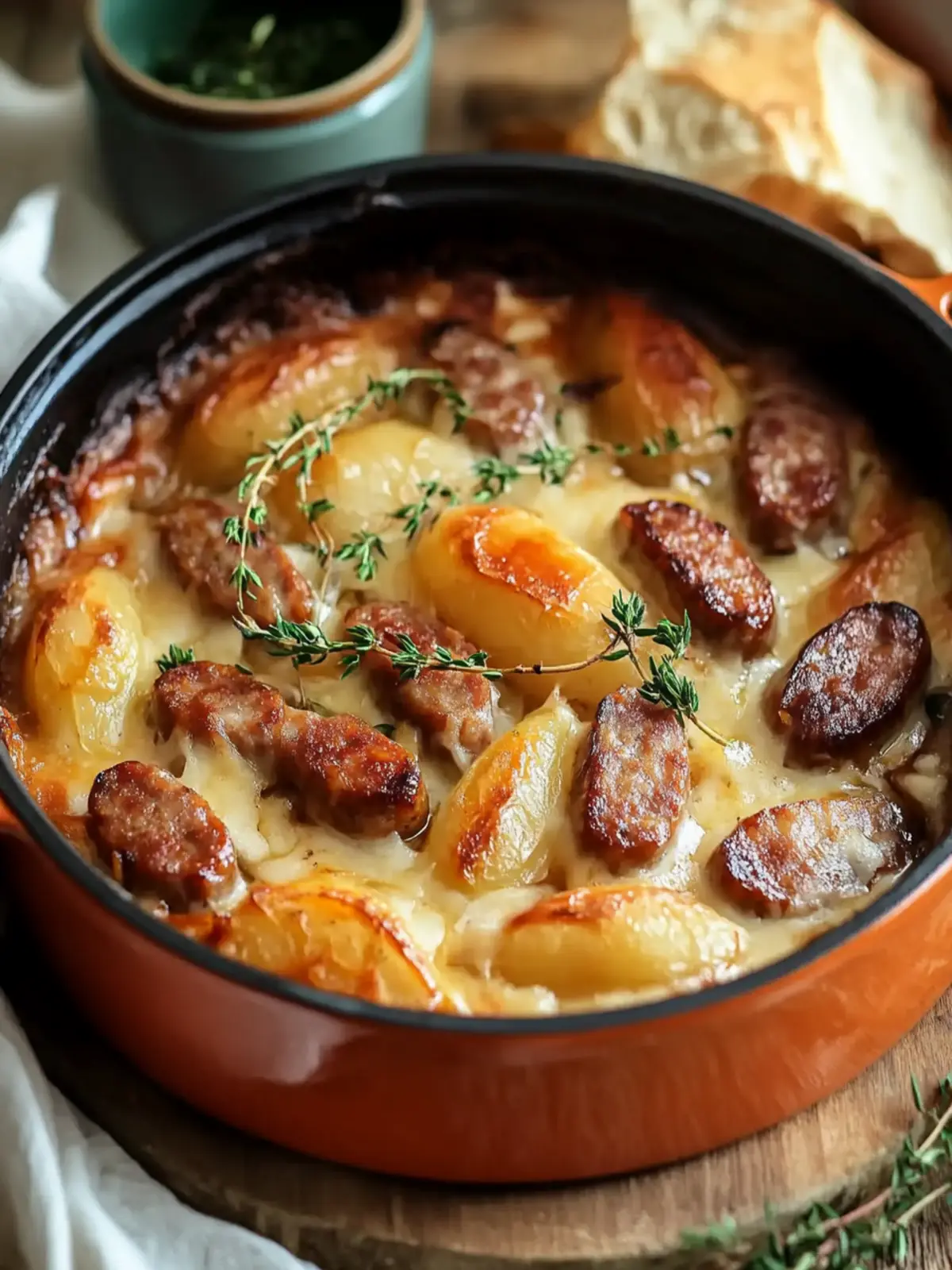 Savory Cumberland Sausage Casserole with Crispy Potato Bliss 4 Cumberland Sausage Casserole