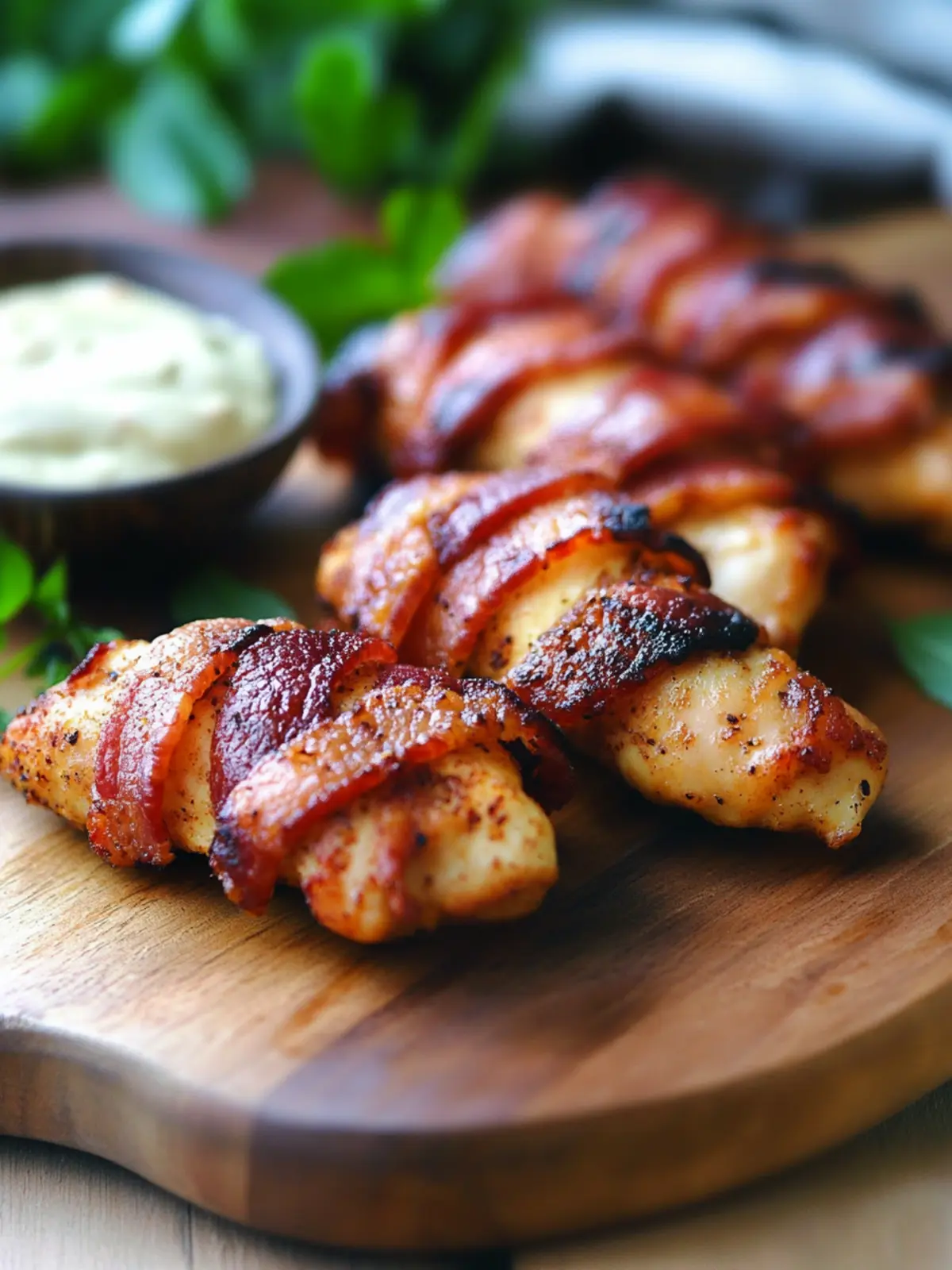 Bacon Wrapped Chicken Strips: 3 Ingredients to Crispy Bliss 2 Bacon Wrapped Chicken Strips