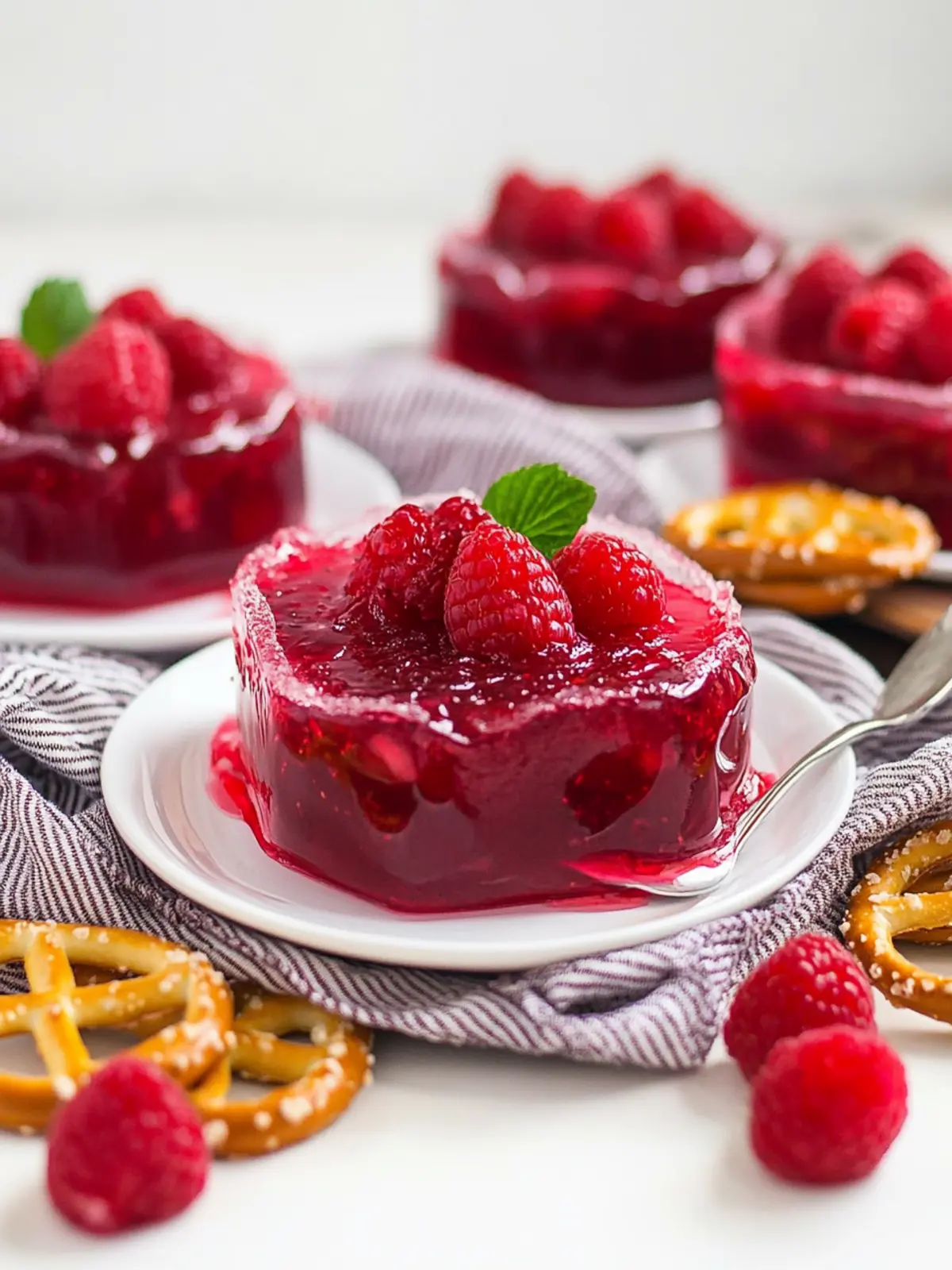 Delicious Raspberry Pretzel Jello: A Sweet & Salty Sensation 4 Delicious Raspberry Pretzel Jello