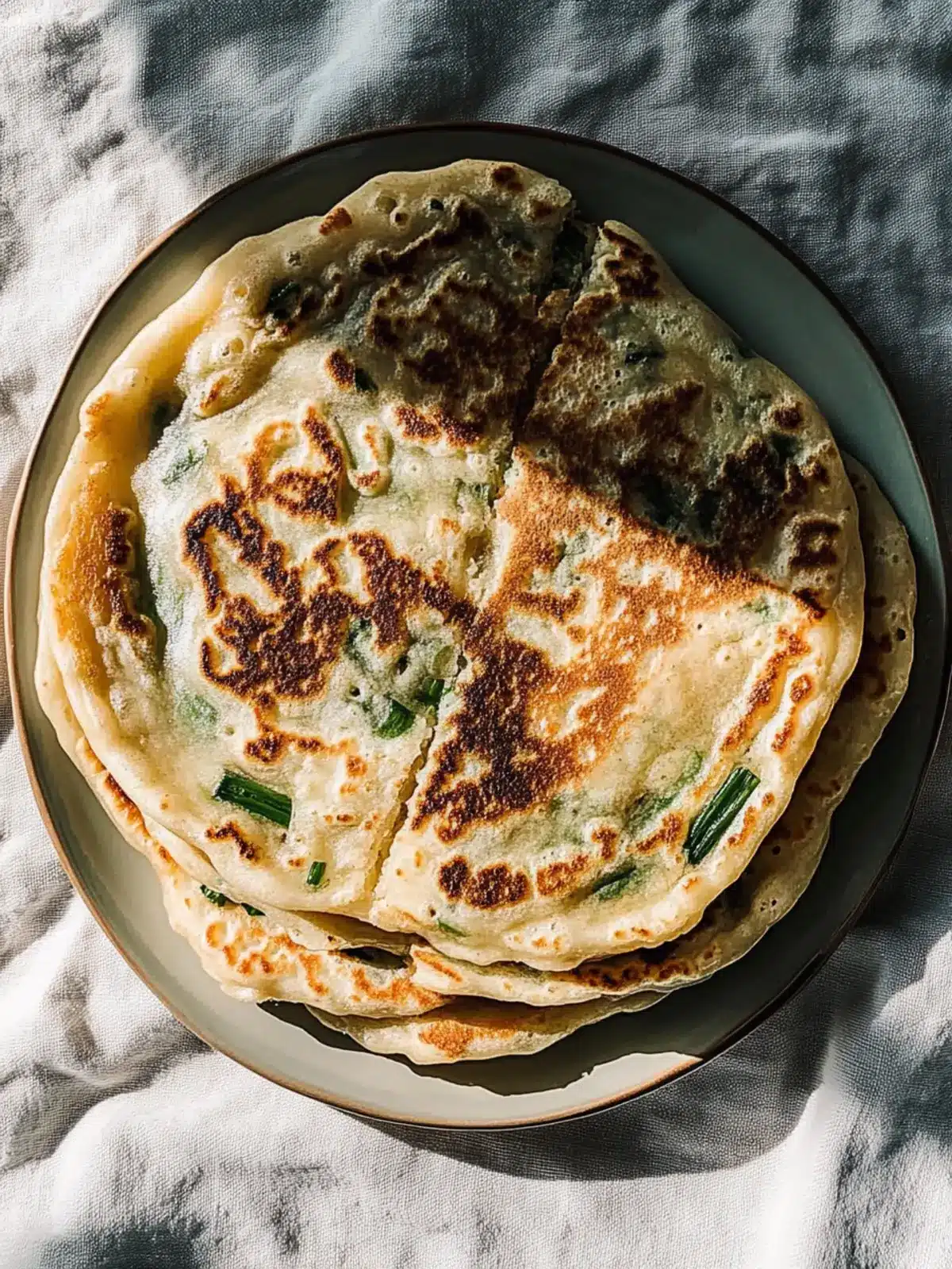 Savory Scallion Pancakes: Crispy, Healthier Delight at Home 2 Scallion Pancakes