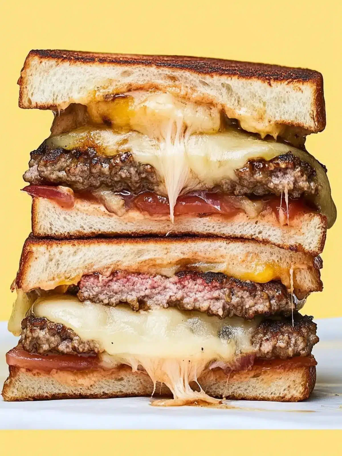 Delicious Patty Melts with Sweet Caramelized Onions 3 Patty Melts