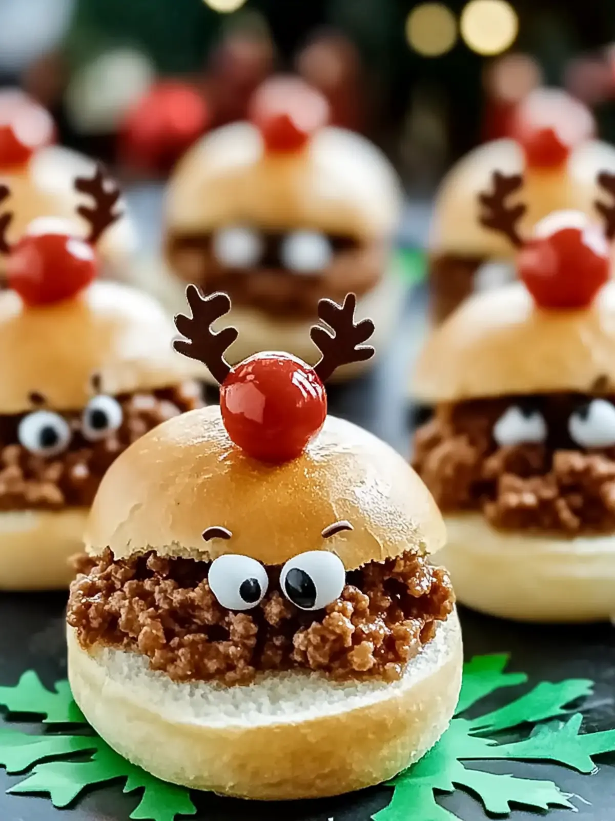 Reindeer Sloppy Joe Sliders: Fun, Easy Holiday Treats! 2 Reindeer Sloppy Joe Sliders