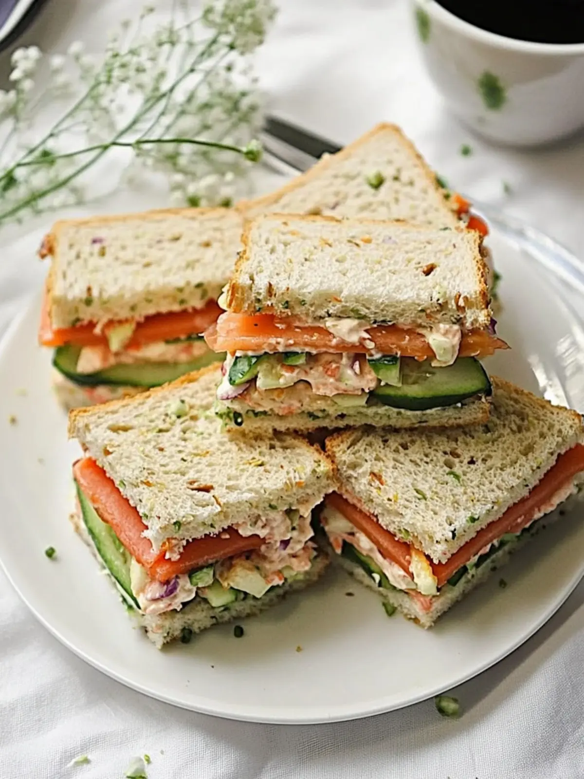 Delicious Vegetable Tea Sandwiches for a Fresh, Light Bite 2 vegetable tea sandwiches