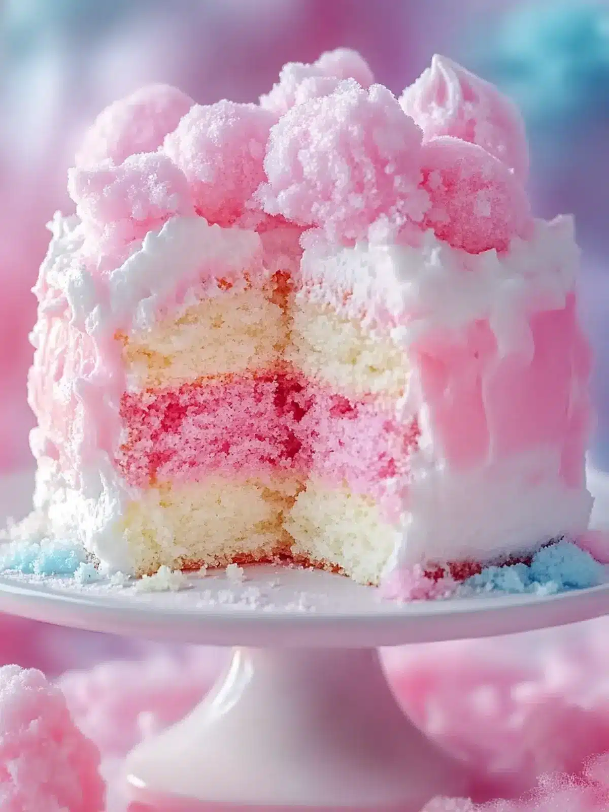 Fluffy Cotton Candy Cake That Will Sweeten Your Day 3 Fluffy Cotton Candy Cake