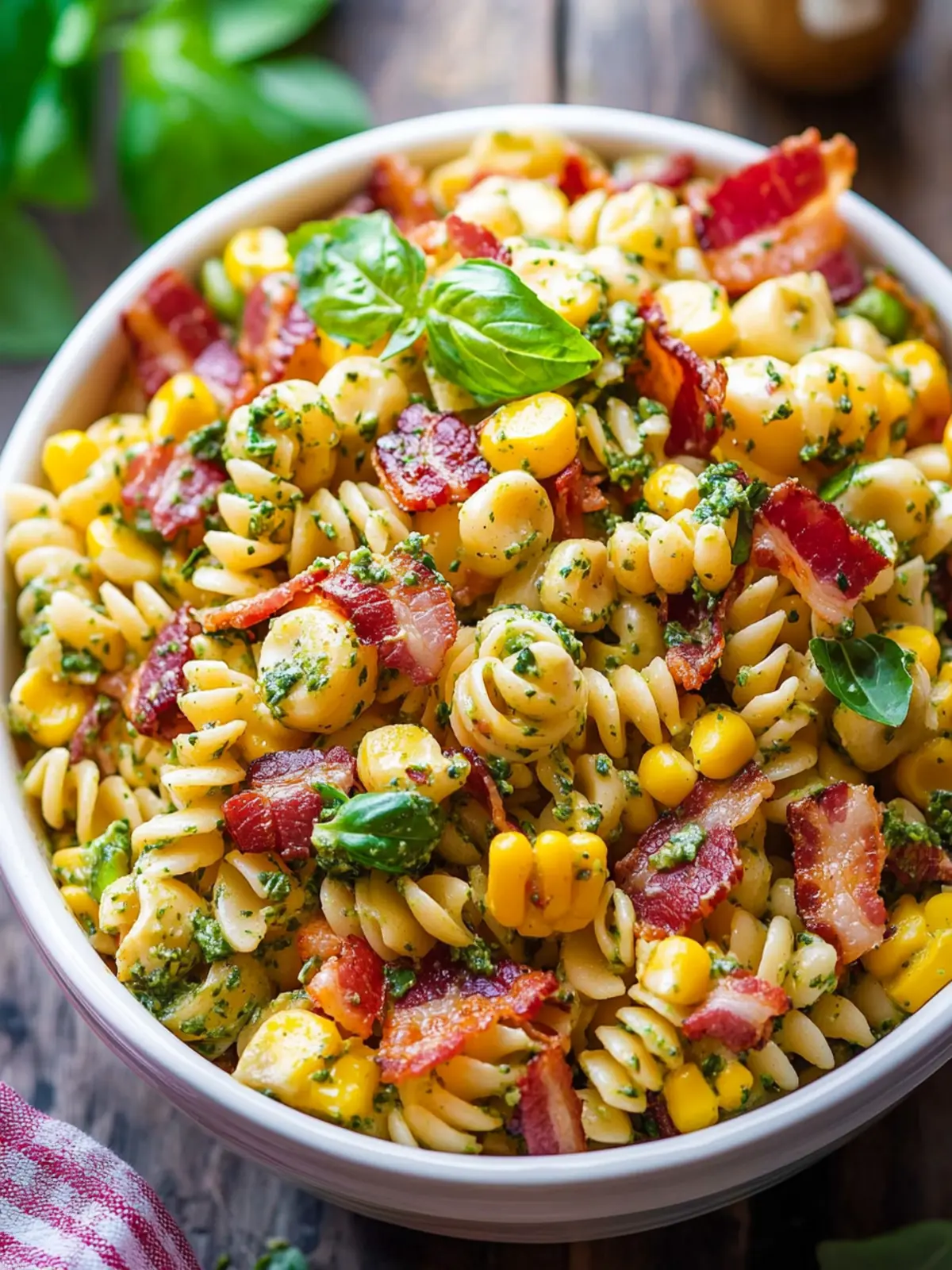 Corn Pasta Salad with Bacon - A Fresh, Creamy Summer Delight 3 Corn Pasta Salad with Bacon