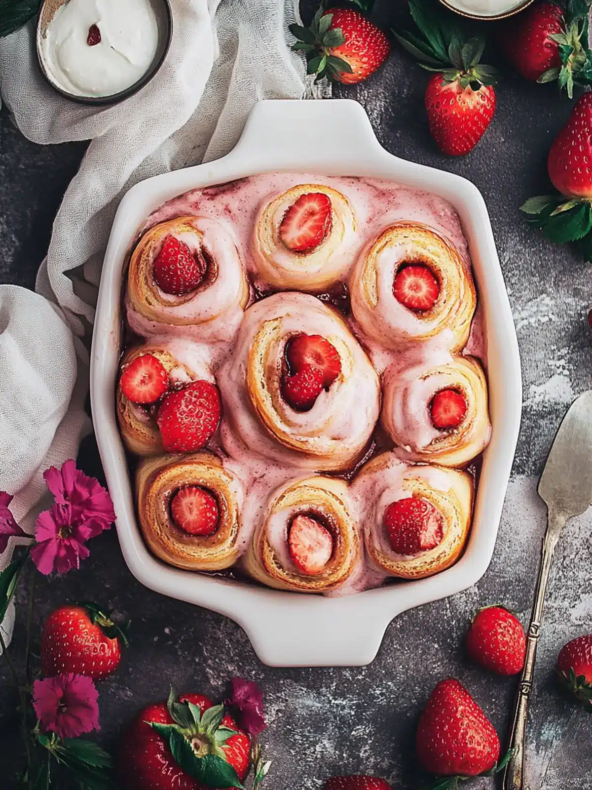 Fluffy Strawberry Cinnamon Rolls That Make Mornings Magical 4 Strawberry Cinnamon Rolls