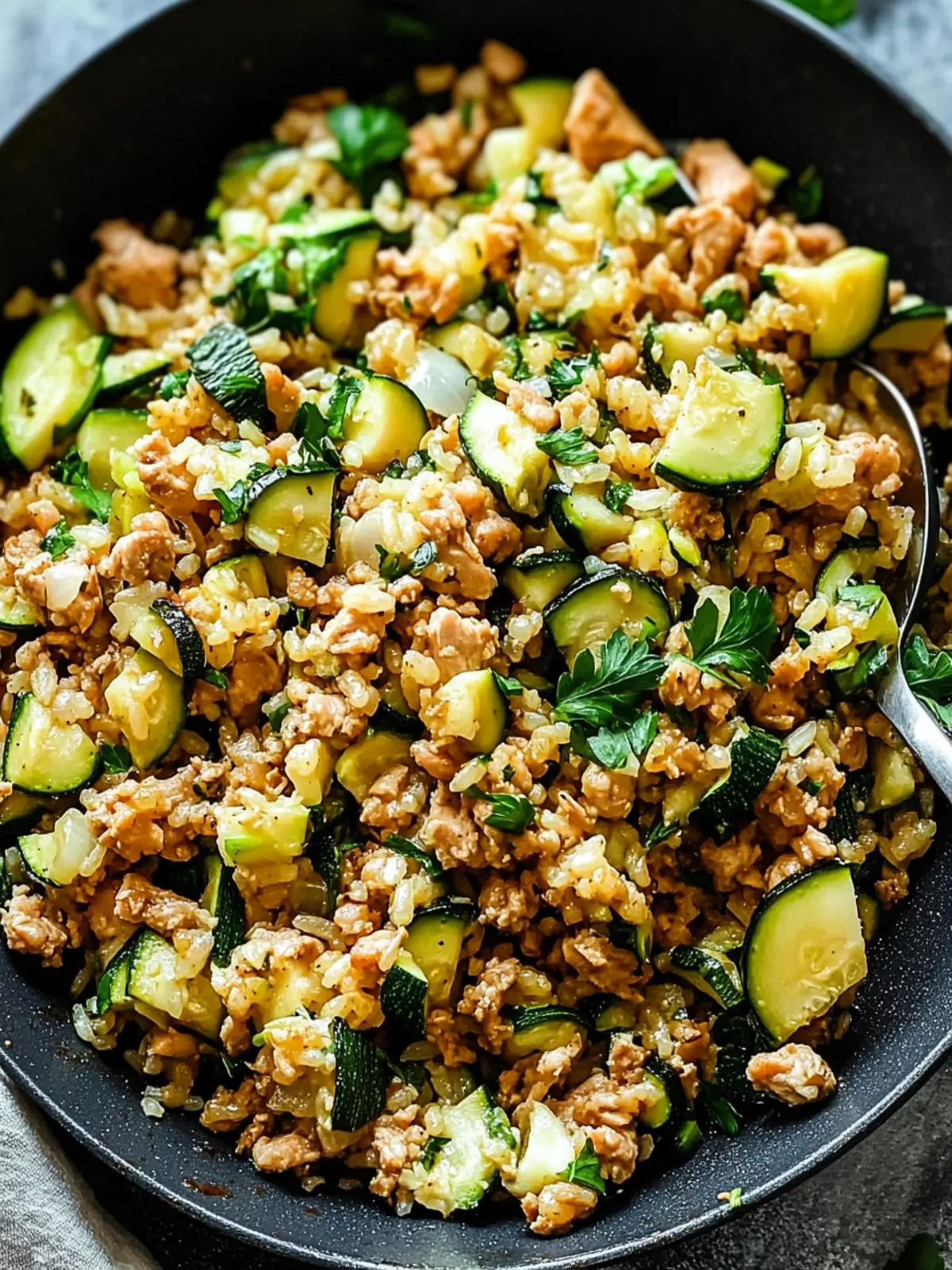 Ground Chicken Zucchini Rice Skillet: Quick & Delicious Comfort Food 2 Ground Chicken Zucchini Rice Skillet