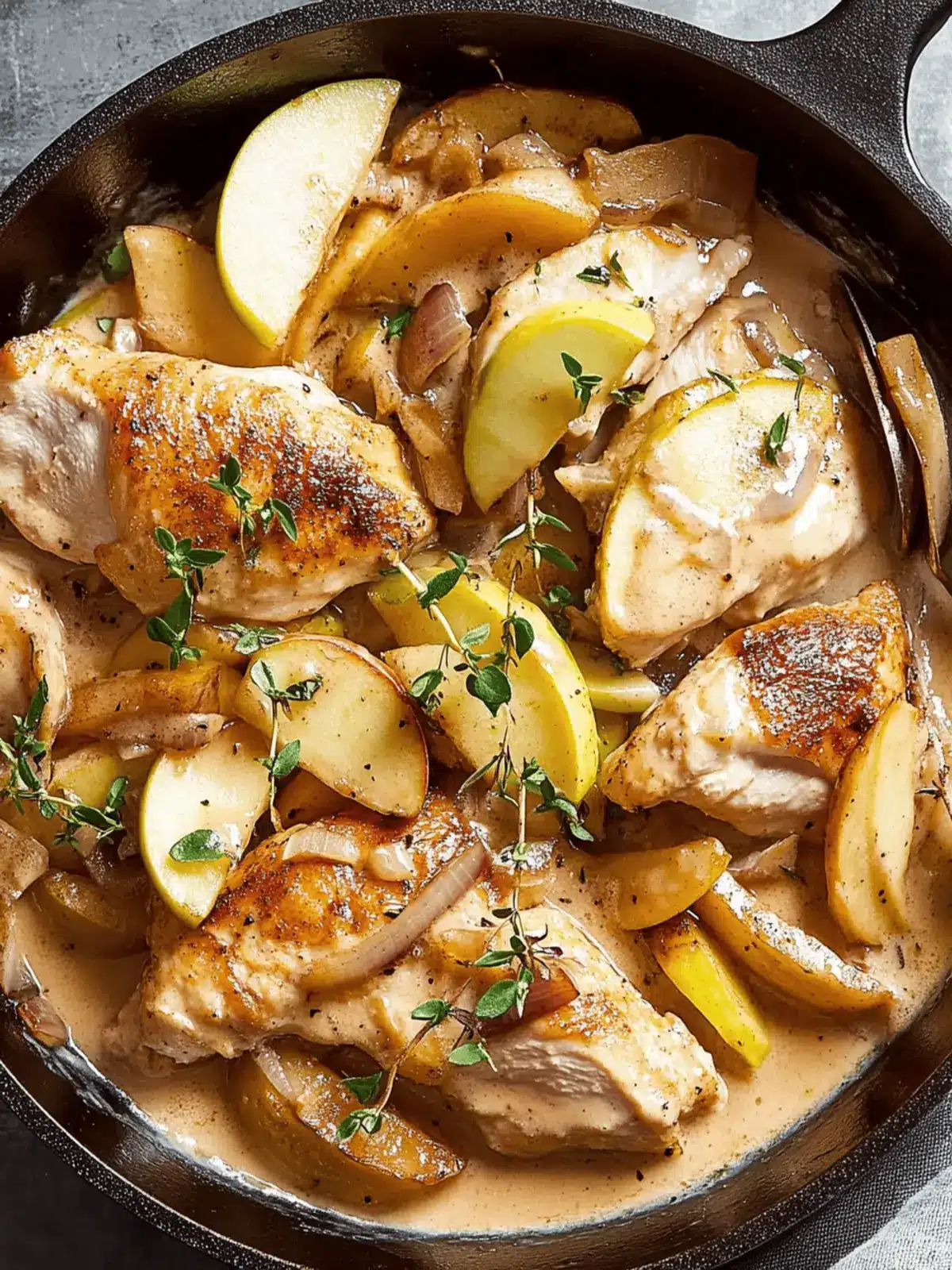 Savory Creamy Apple Bourbon Chicken Skillet for Cozy Dinners 4 Creamy Apple Bourbon Chicken Skillet