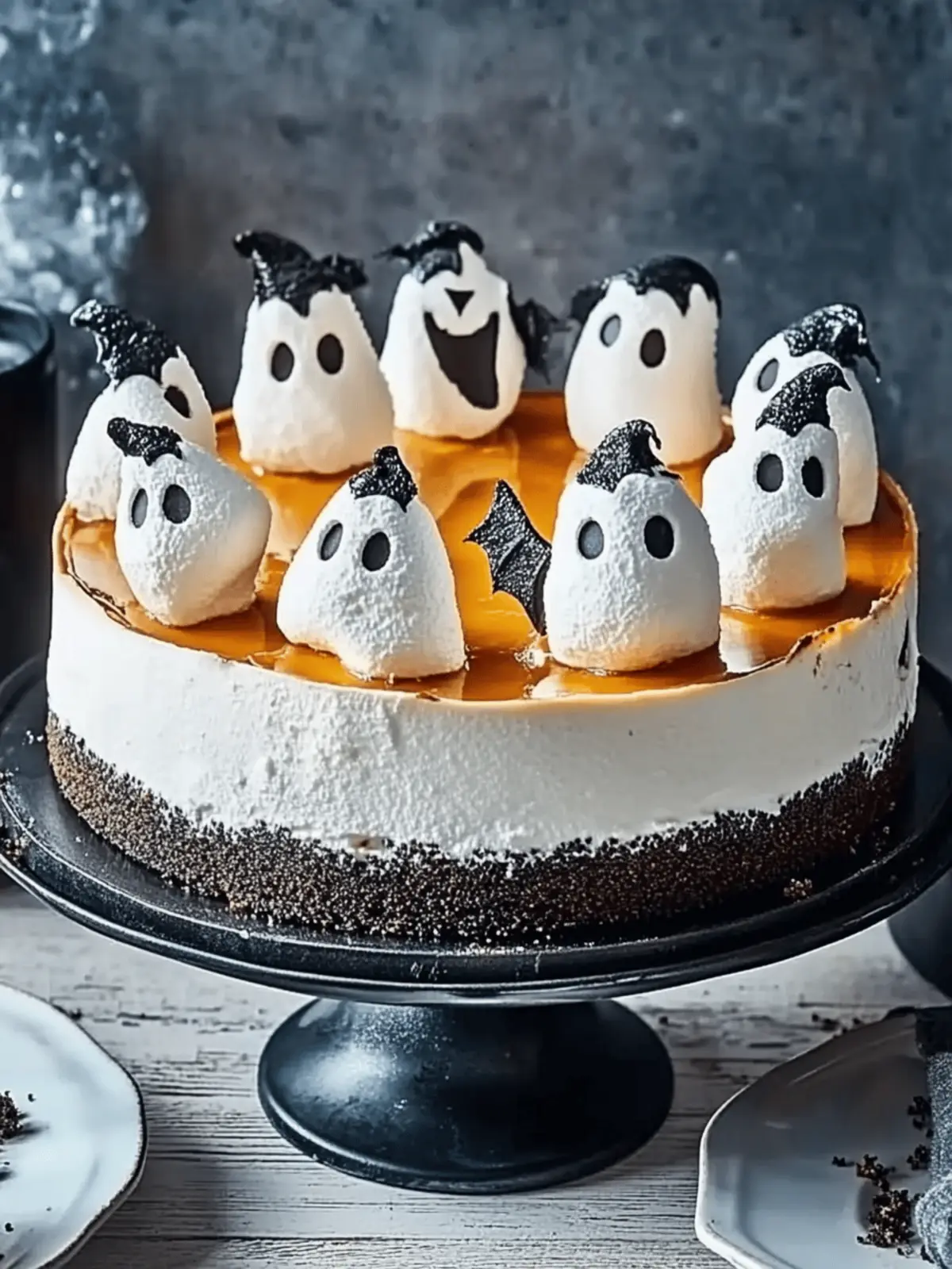 Spooky Halloween Marshmallow Cheesecake to Dazzle Your Guests 4 Spooky Halloween marshmallow cheesecake