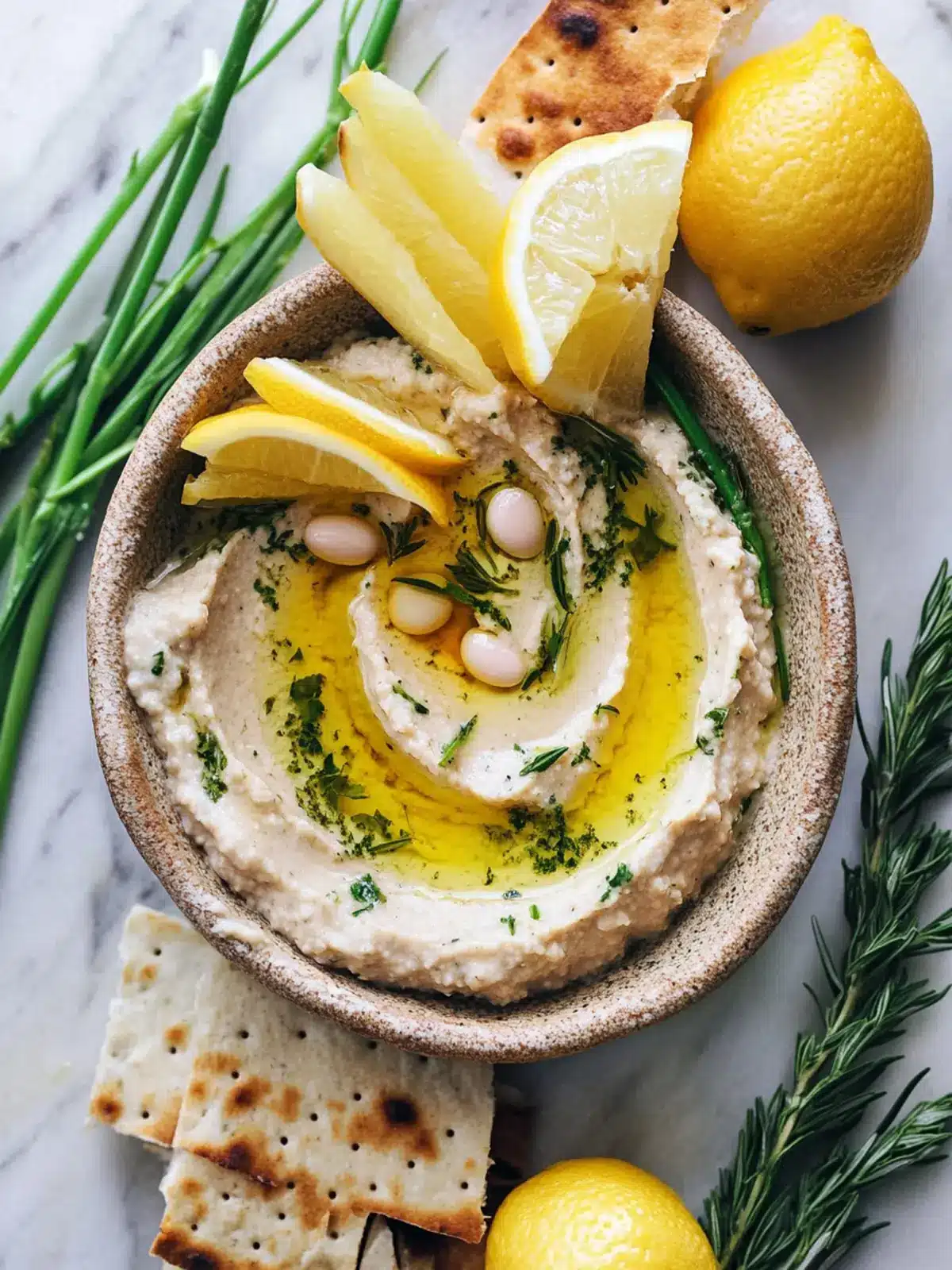 Zesty Lemon and Herb White Bean Dip Ready in 10 Minutes 2 Lemon and Herb White Bean Dip