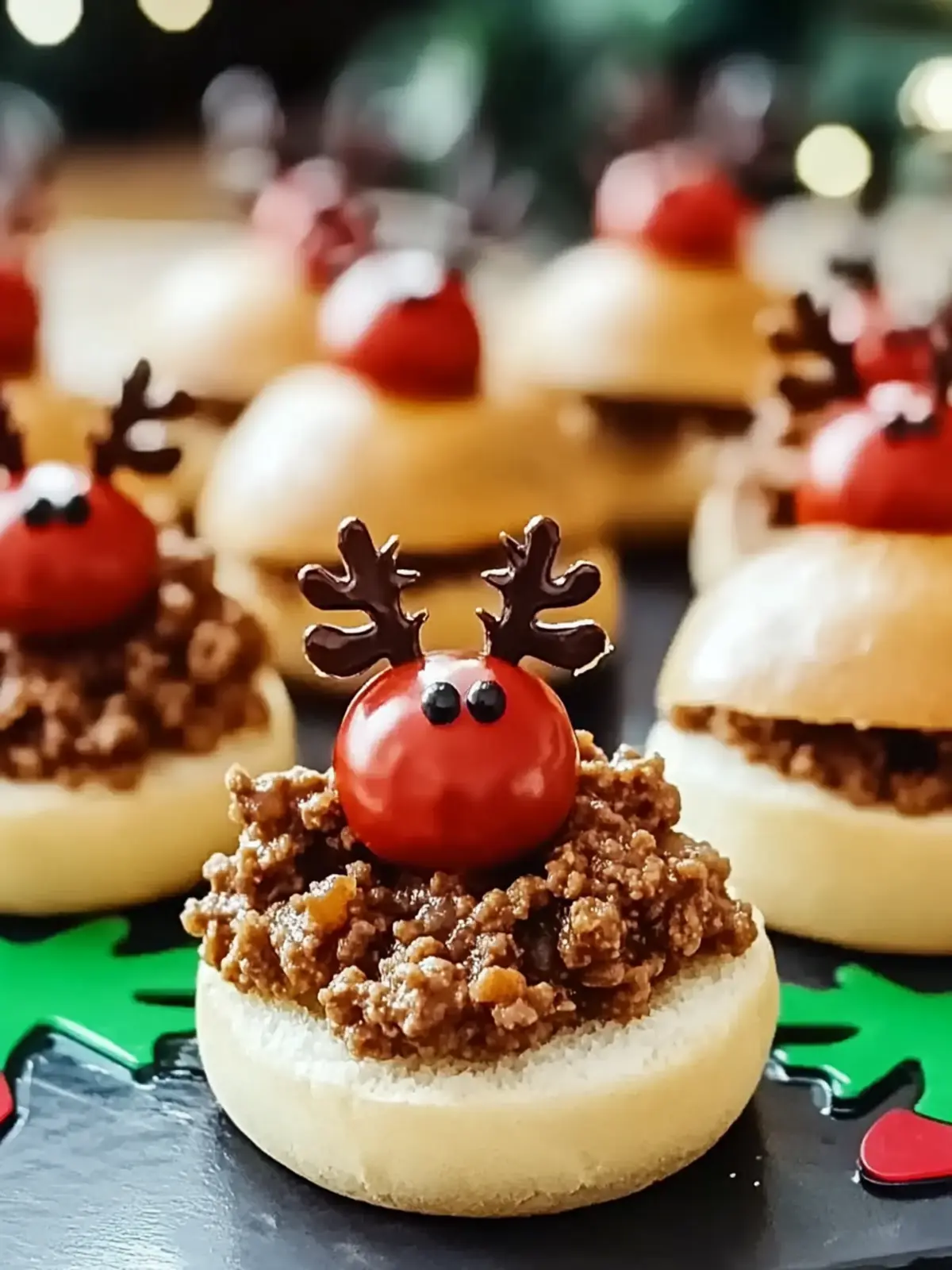 Reindeer Sloppy Joe Sliders: Fun, Easy Holiday Treats! 4 Reindeer Sloppy Joe Sliders