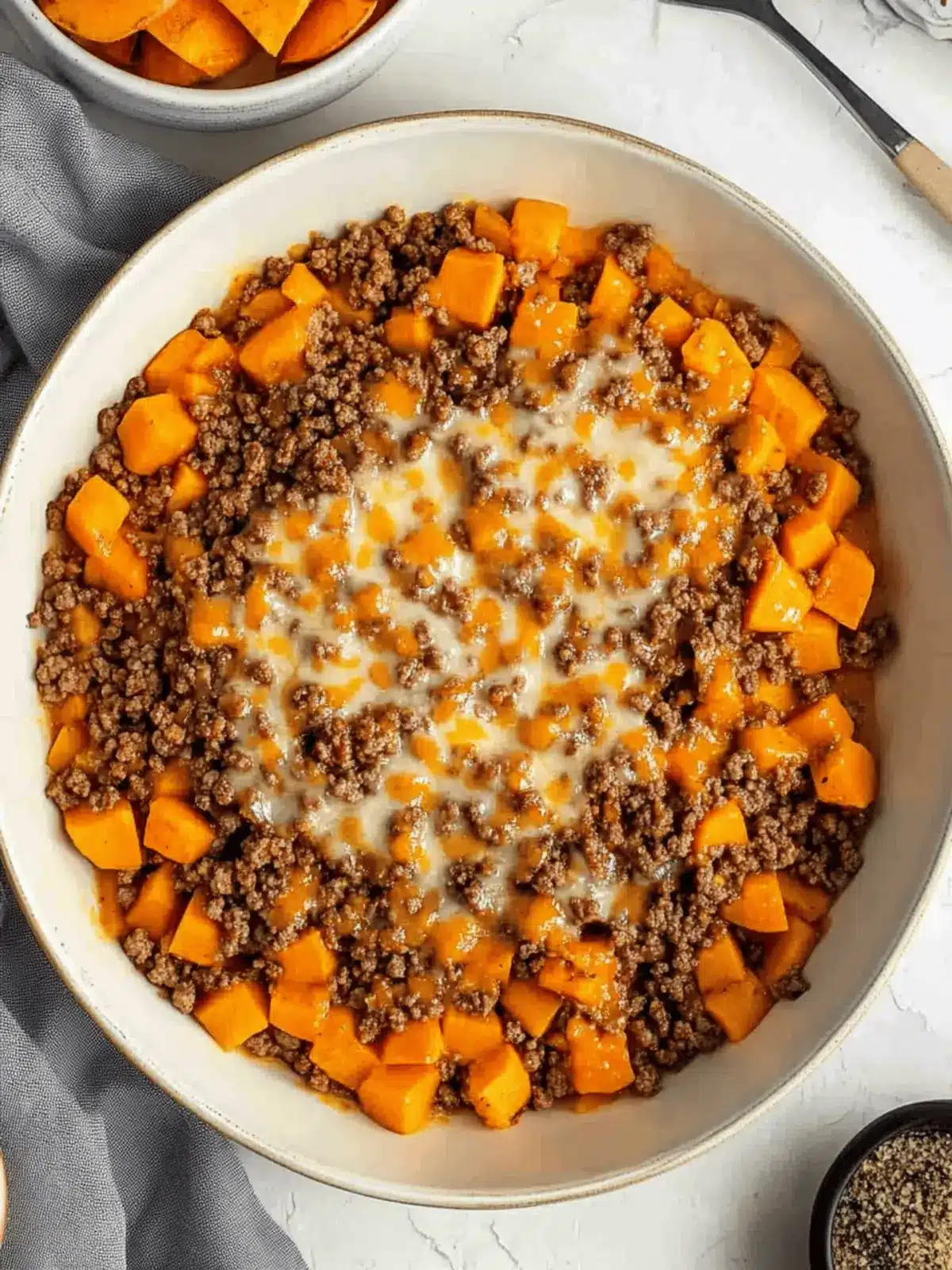 Ground Beef and Sweet Potatoes: Cozy One-Pan Delight 3 Ground Beef and Sweet Potatoes
