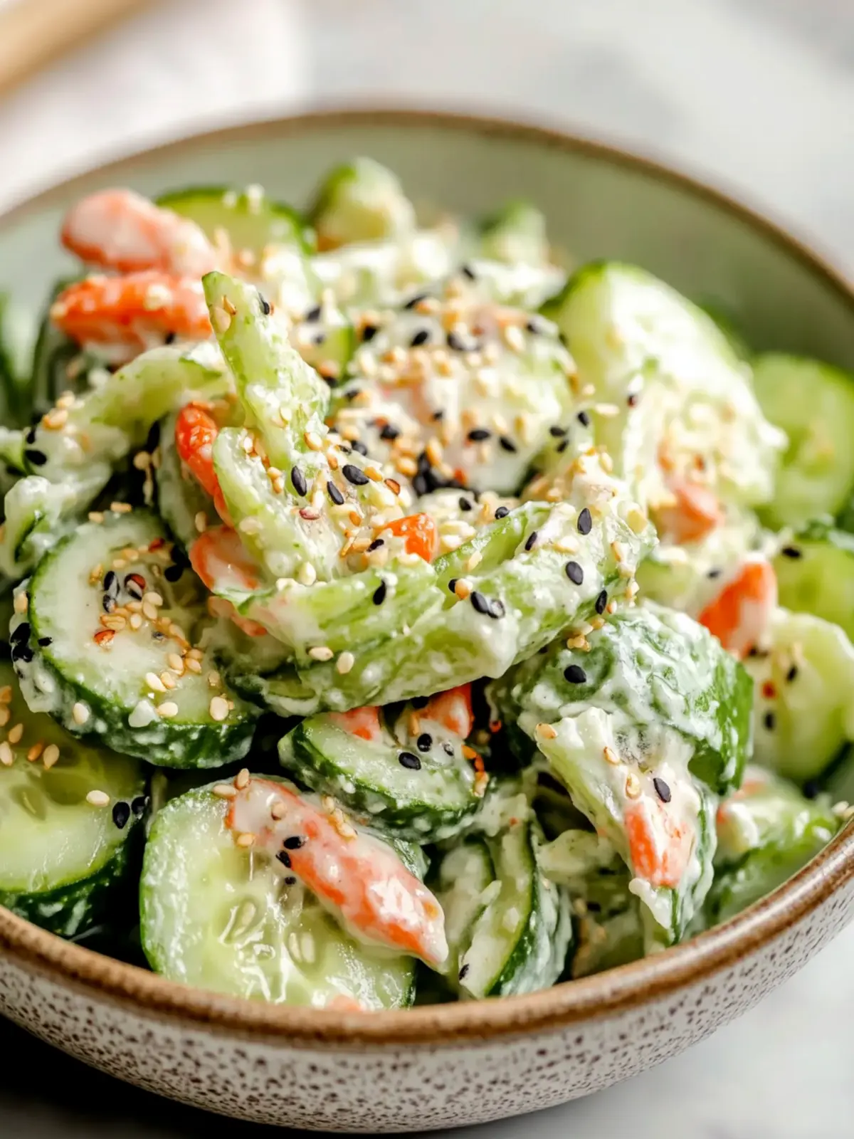 California Roll Cucumber Salad: Refreshing, No-Cook Delight 4 California Roll Cucumber Salad