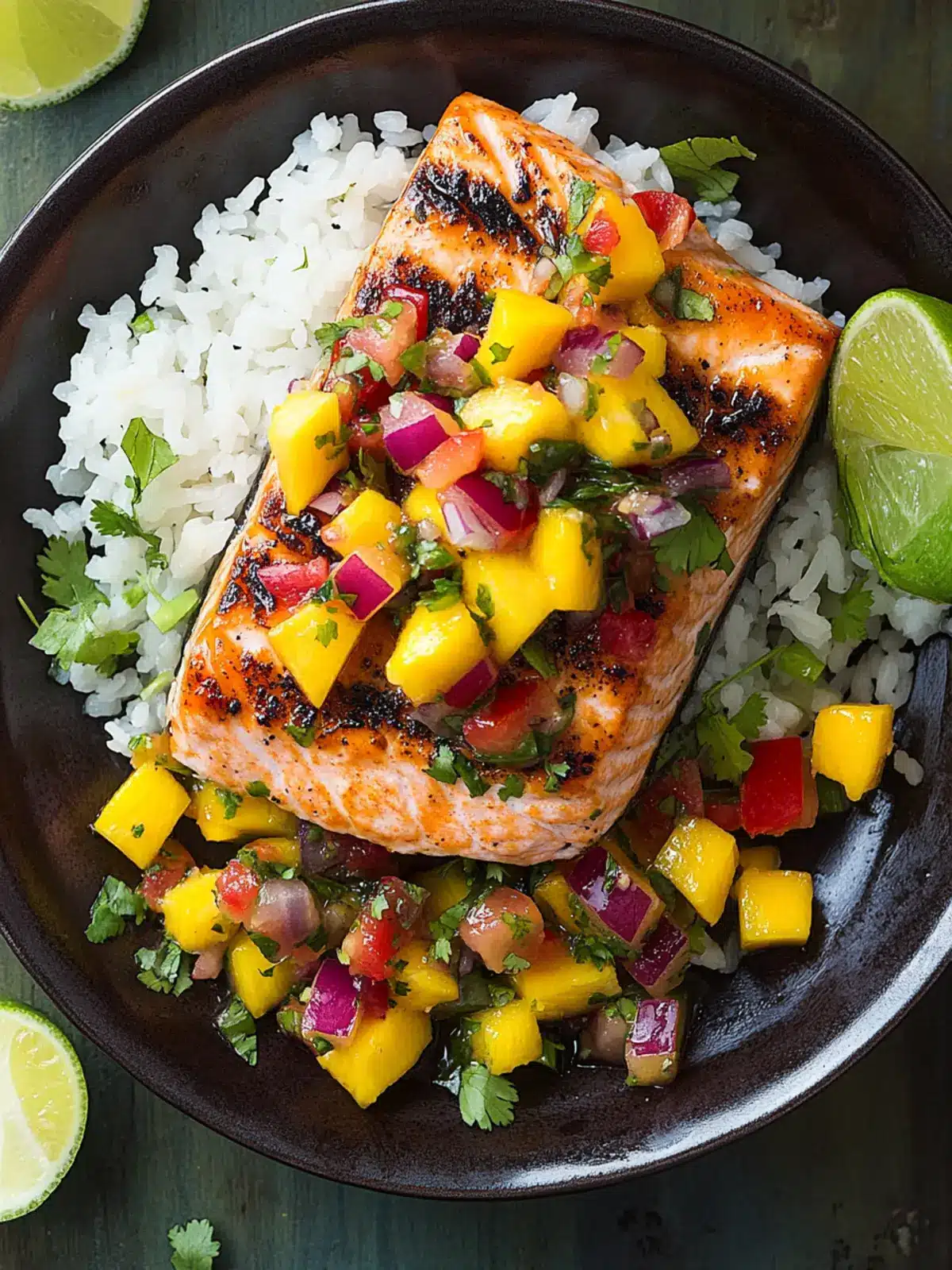 Grilled Salmon with Mango Salsa for a Tropical Twist 2 Salmon with Mango Salsa