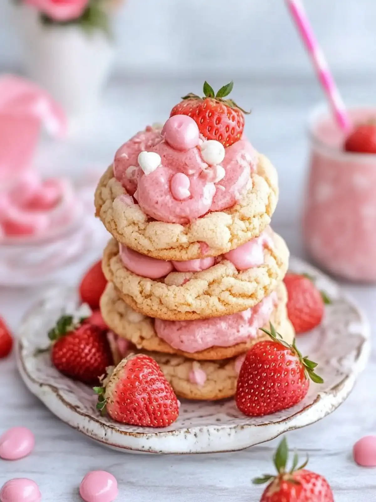 Strawberry Milkshake Cookies You Can t Resist Baking Today 3 Strawberry Milkshake Cookies