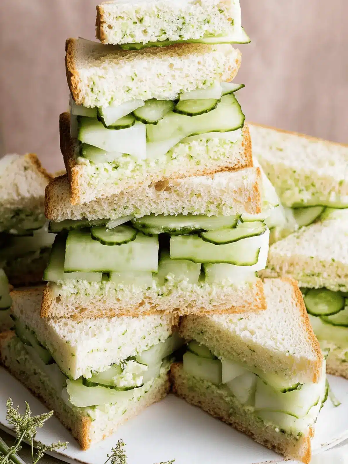 Classic Cucumber Sandwiches That Will Elevate Your Tea Time 3 Cucumber Sandwiches