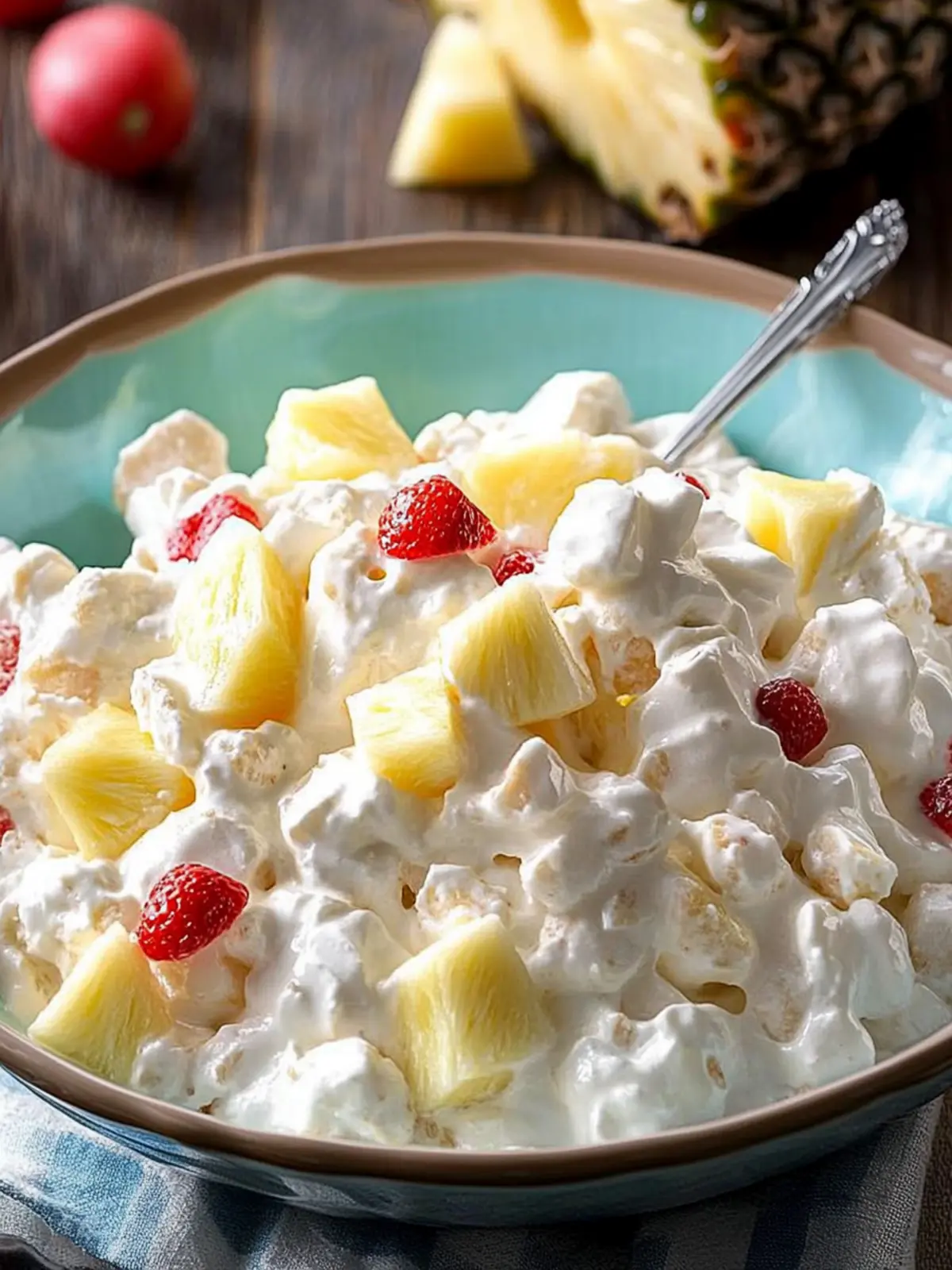 Creamy Pineapple Fluff Salad That's Perfect for Any Gathering 2 Creamy Pineapple Fluff Salad