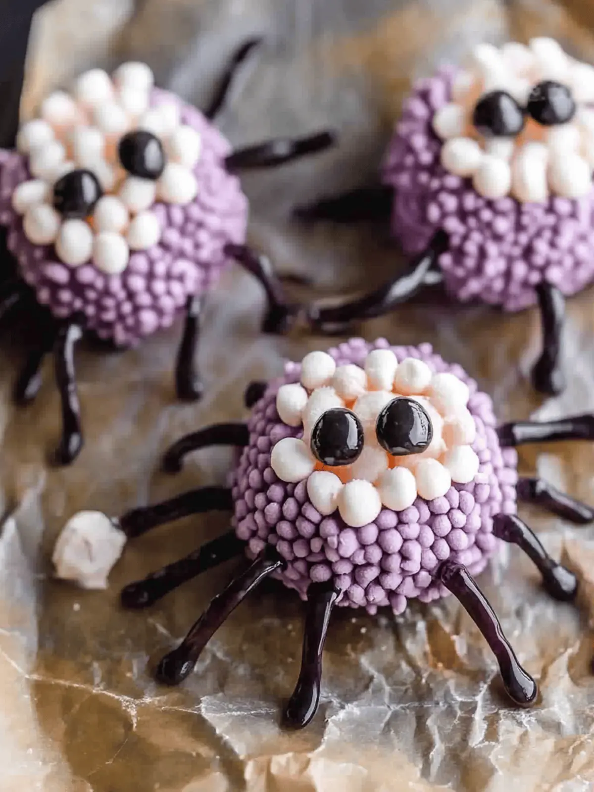 Candy-Coated Marshmallow Spiders for a Spooky Halloween Treat 4 Candy-Coated Marshmallow Spiders