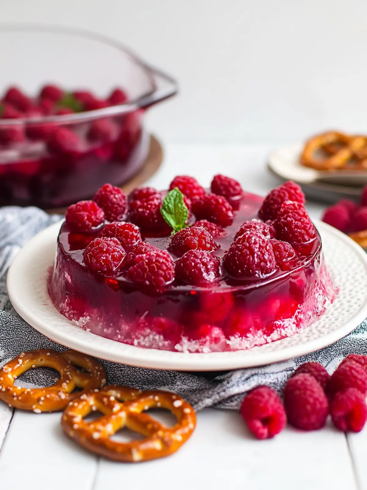 Delicious Raspberry Pretzel Jello: A Sweet & Salty Sensation 3 Delicious Raspberry Pretzel Jello